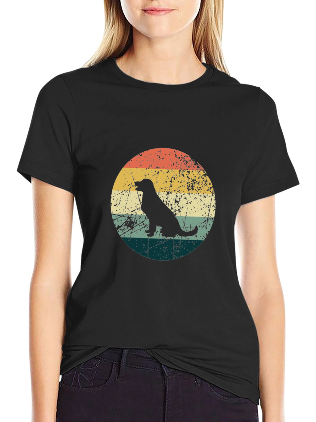 Retro Dog Silhouette Graphic Tee