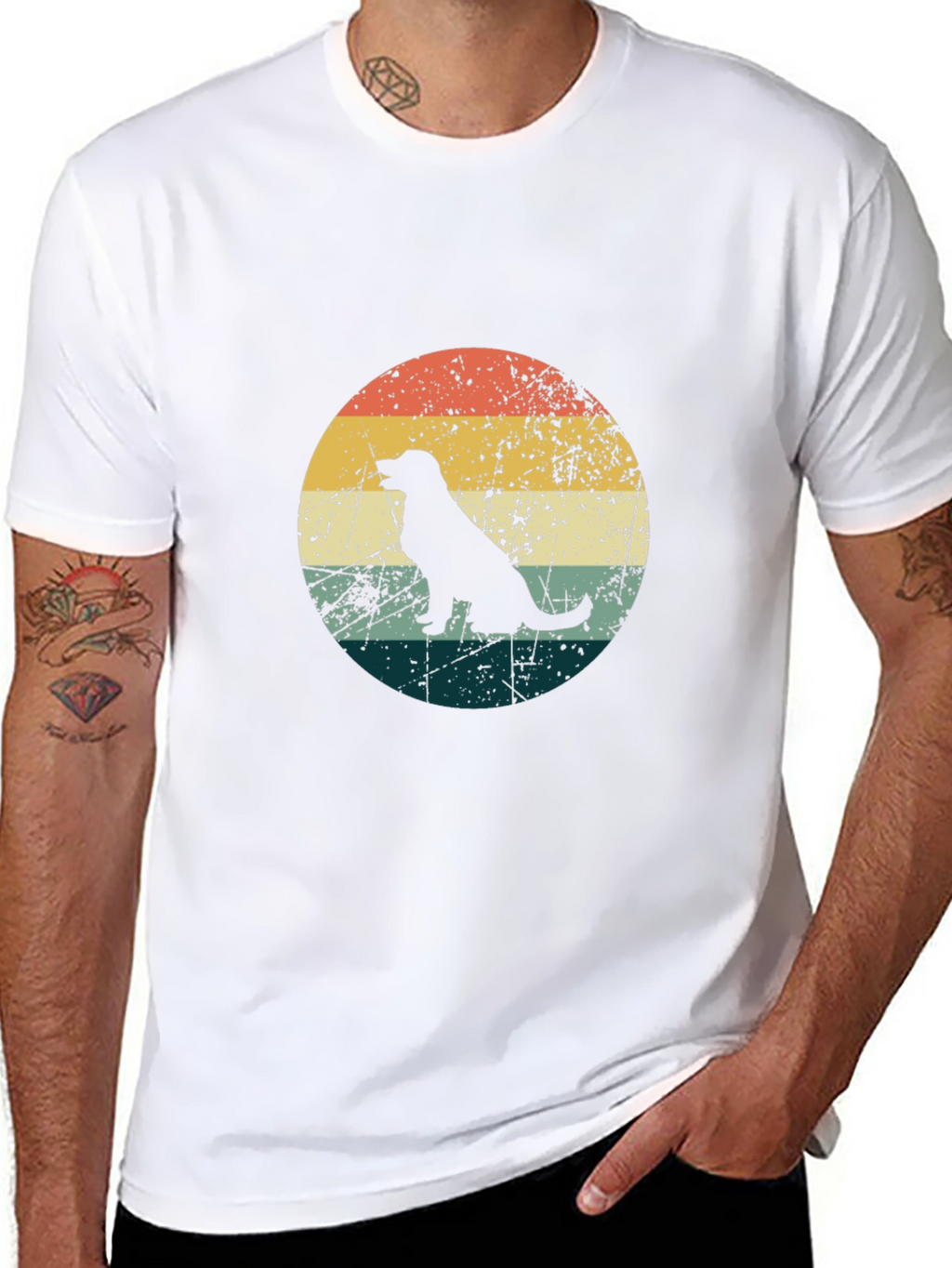 Retro Dog Silhouette Graphic Tee