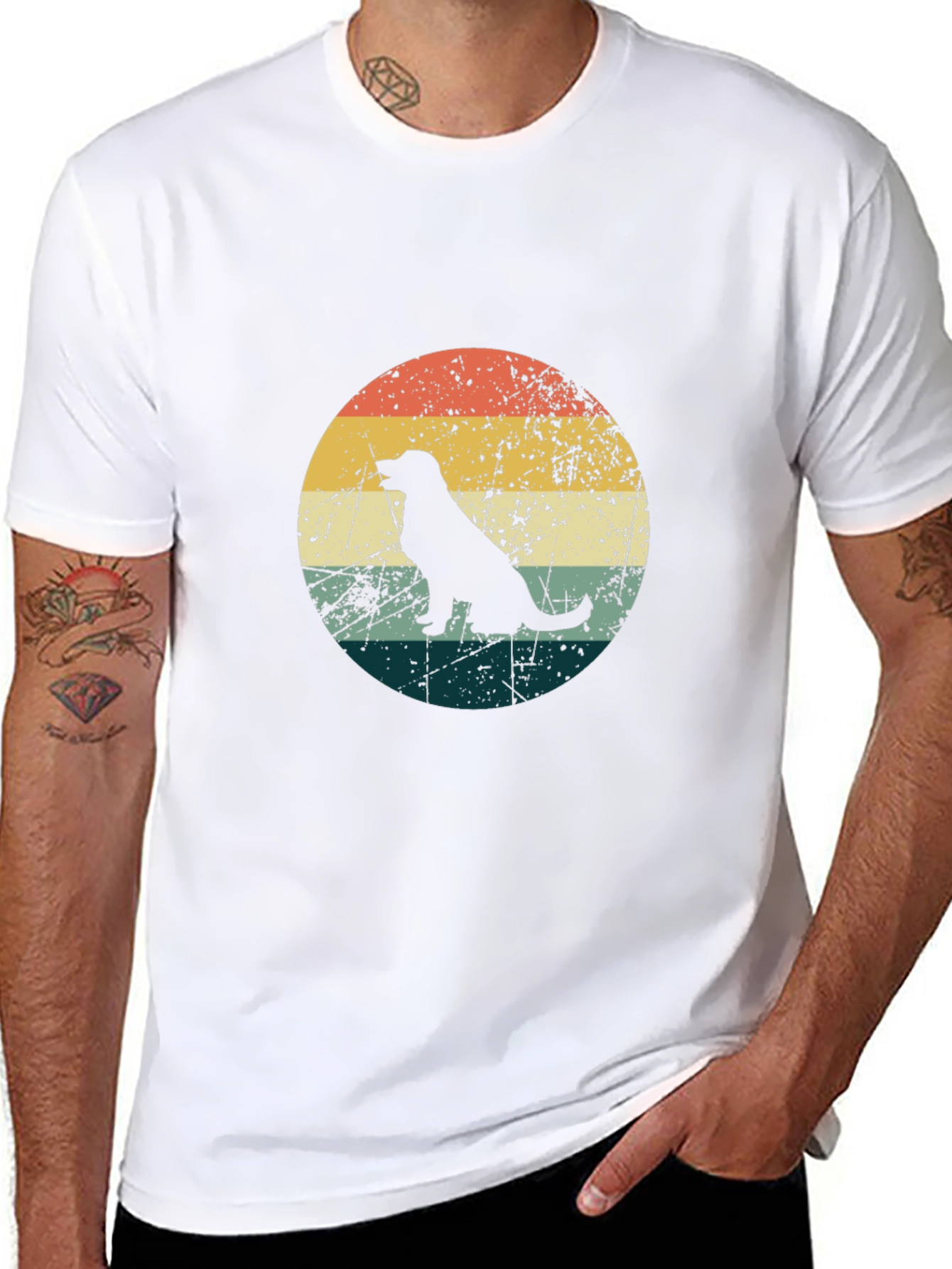 Retro Dog Silhouette Graphic Tee
