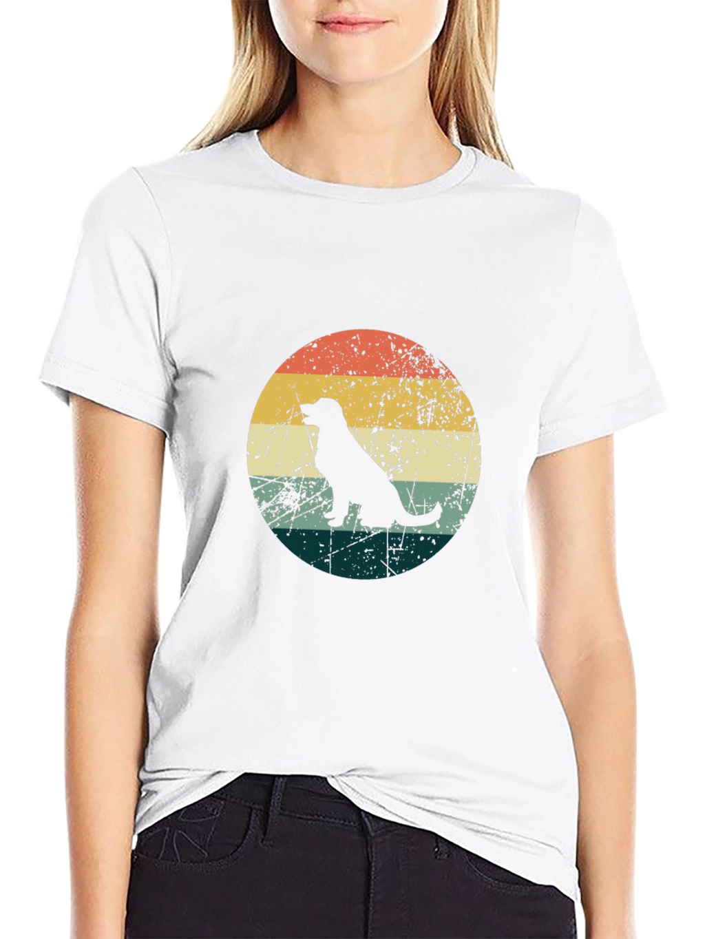 Retro Dog Silhouette Graphic Tee