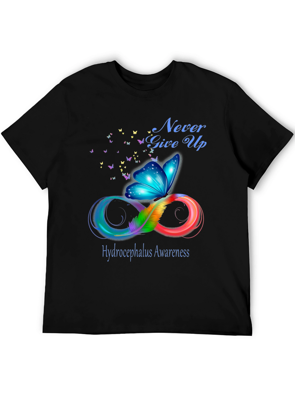 Hydrocephalus Awareness Butterfly Infinity T-Shirt