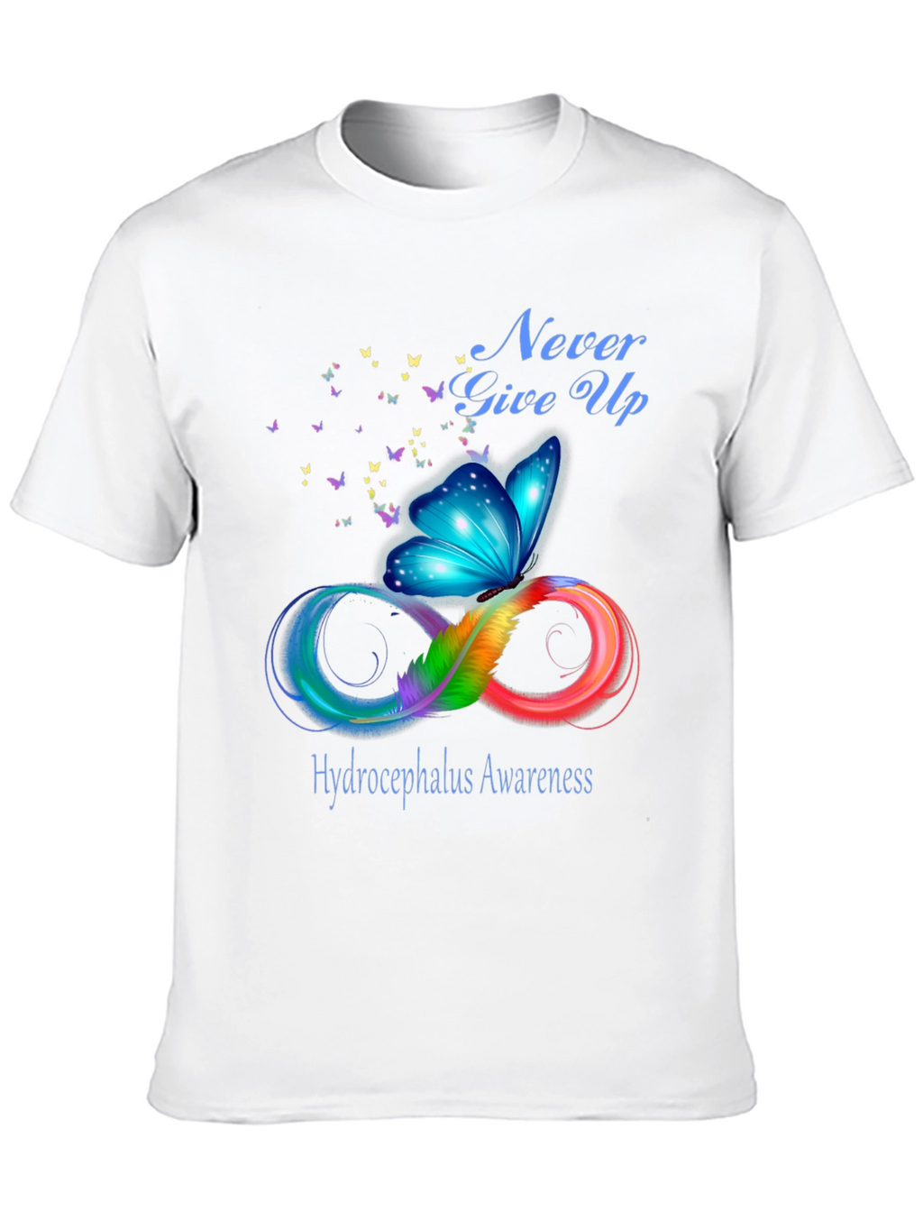 Hydrocephalus Awareness Butterfly Infinity T-Shirt