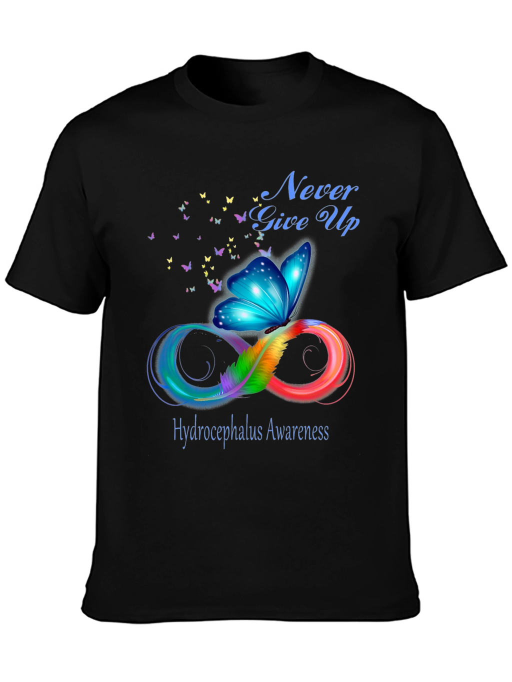 Hydrocephalus Awareness Butterfly Infinity T-Shirt