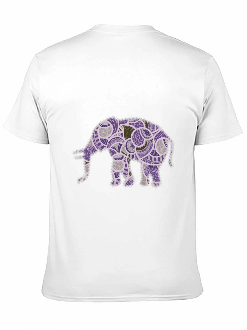 Elephant Graphic Print Black Crew Neck T-Shirt