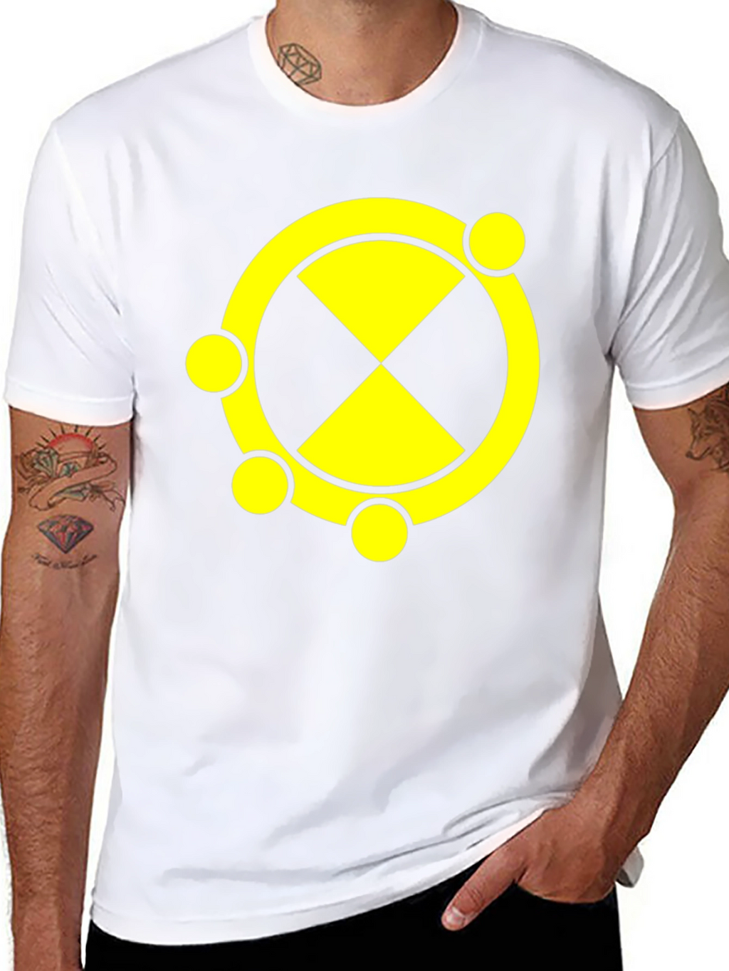 Symbol T-Shirt Black Cotton Blend Graphic Tee