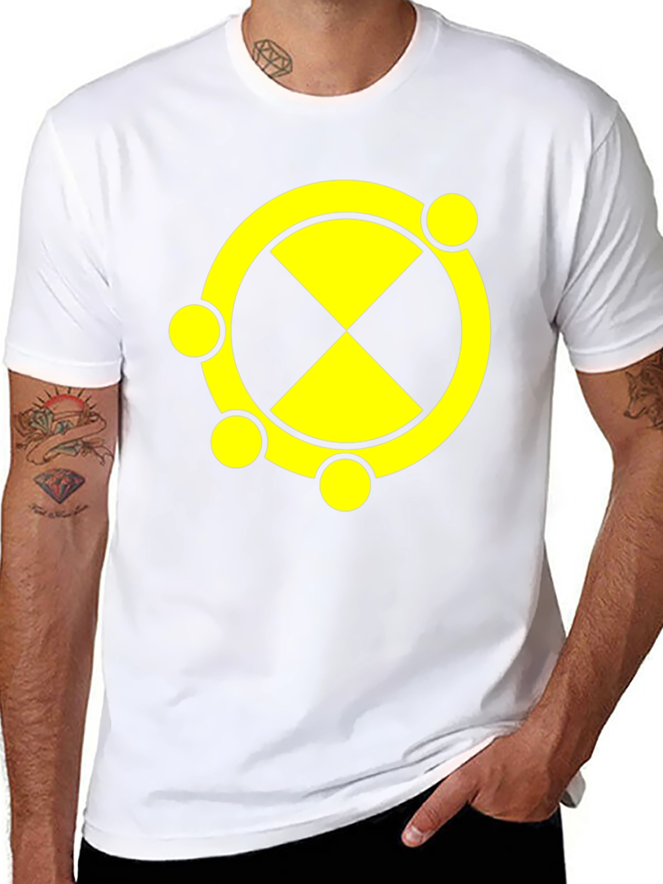 Symbol T-Shirt Black Cotton Blend Graphic Tee