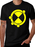 Symbol T-Shirt Black Cotton Blend Graphic Tee