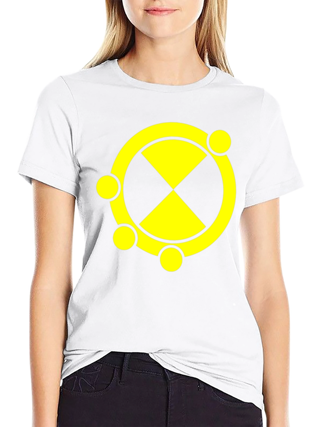 Symbol T-Shirt Black Cotton Blend Graphic Tee