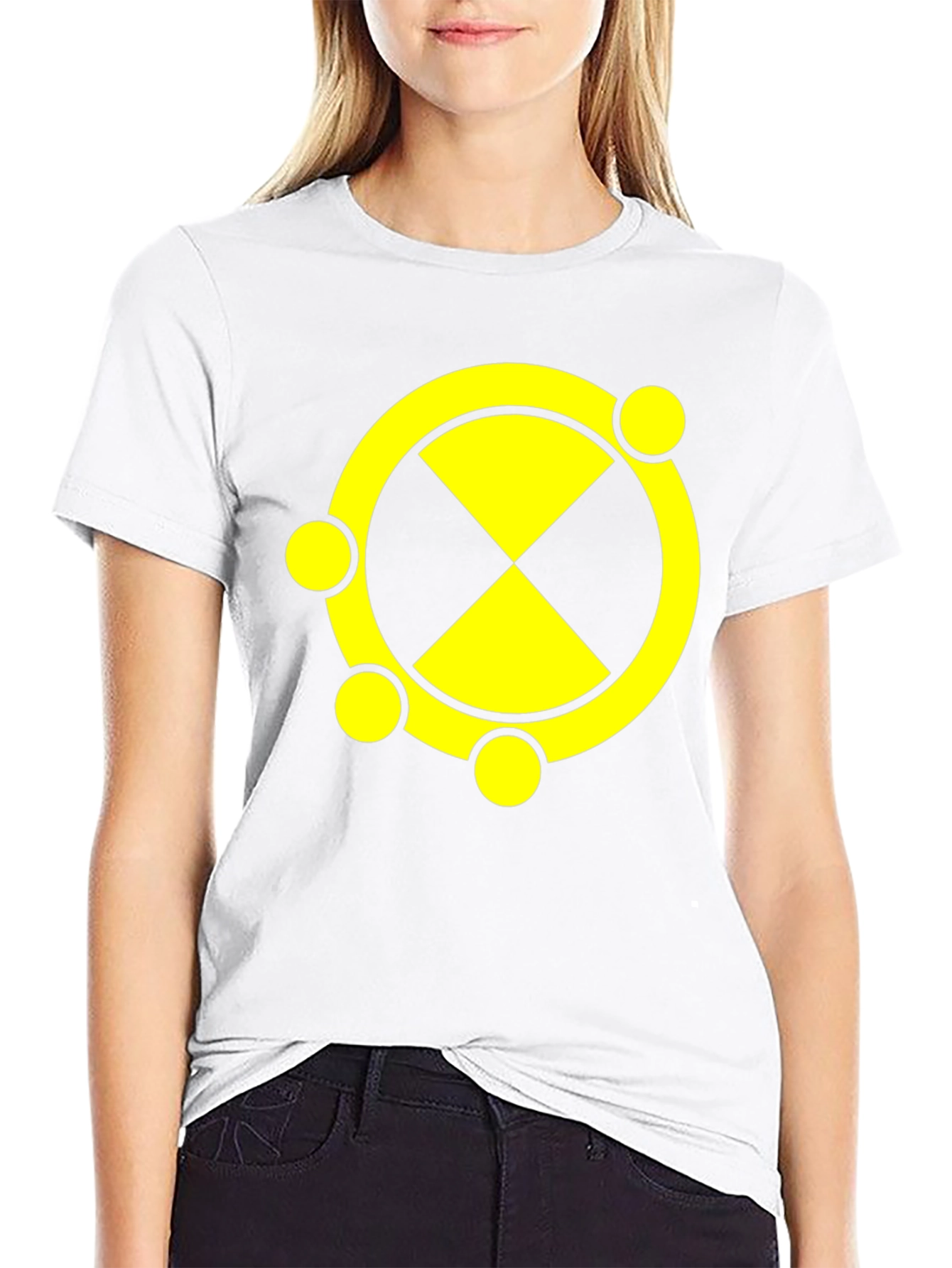 Symbol T-Shirt Black Cotton Blend Graphic Tee