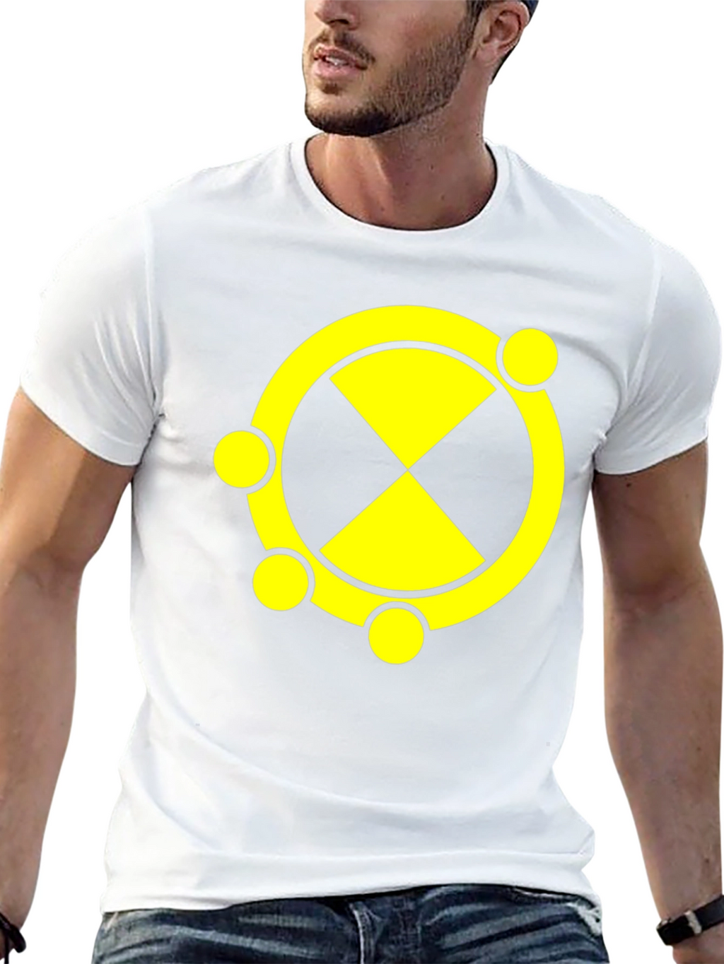 Symbol T-Shirt Black Cotton Blend Graphic Tee