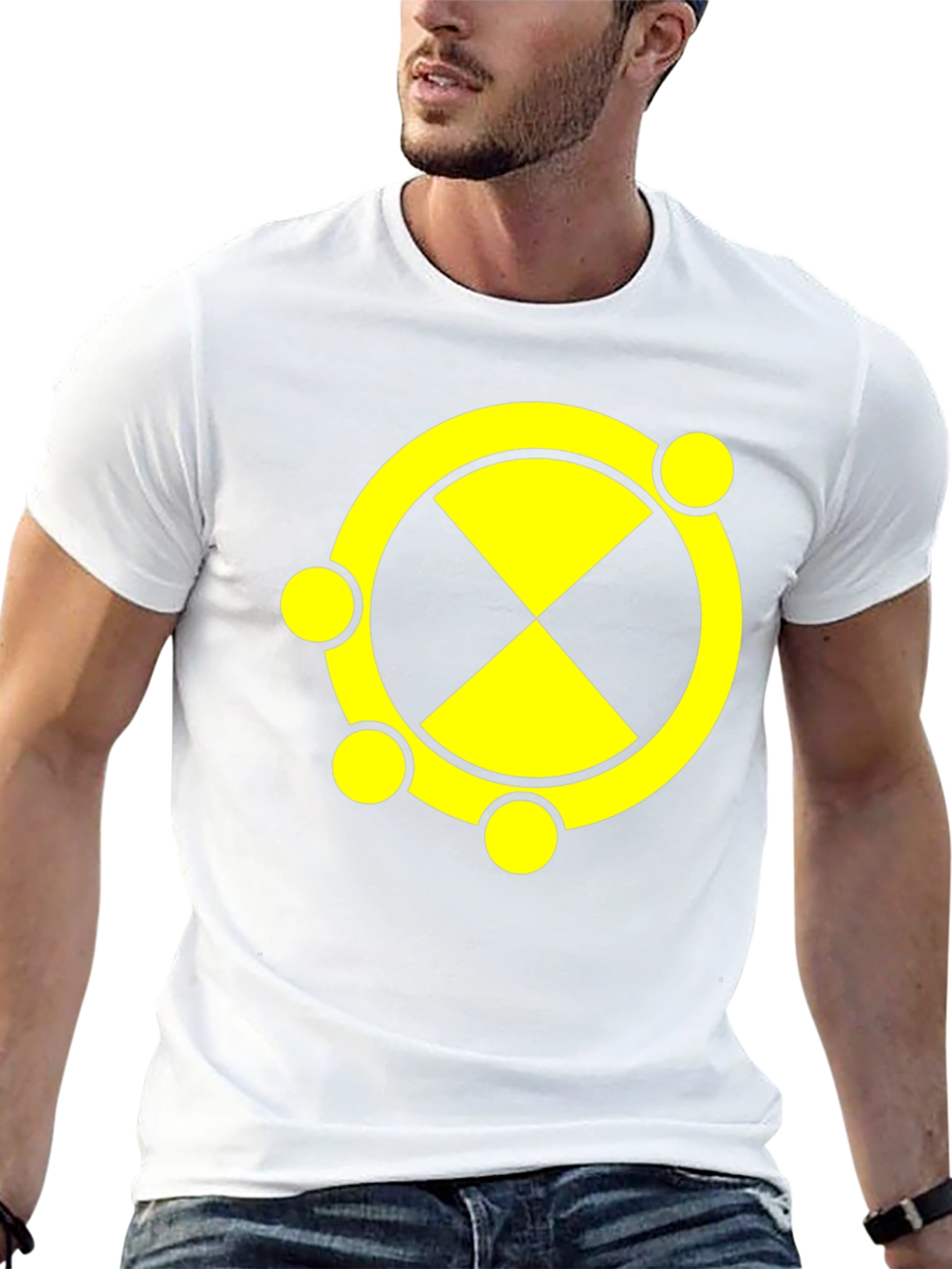 Symbol T-Shirt Black Cotton Blend Graphic Tee