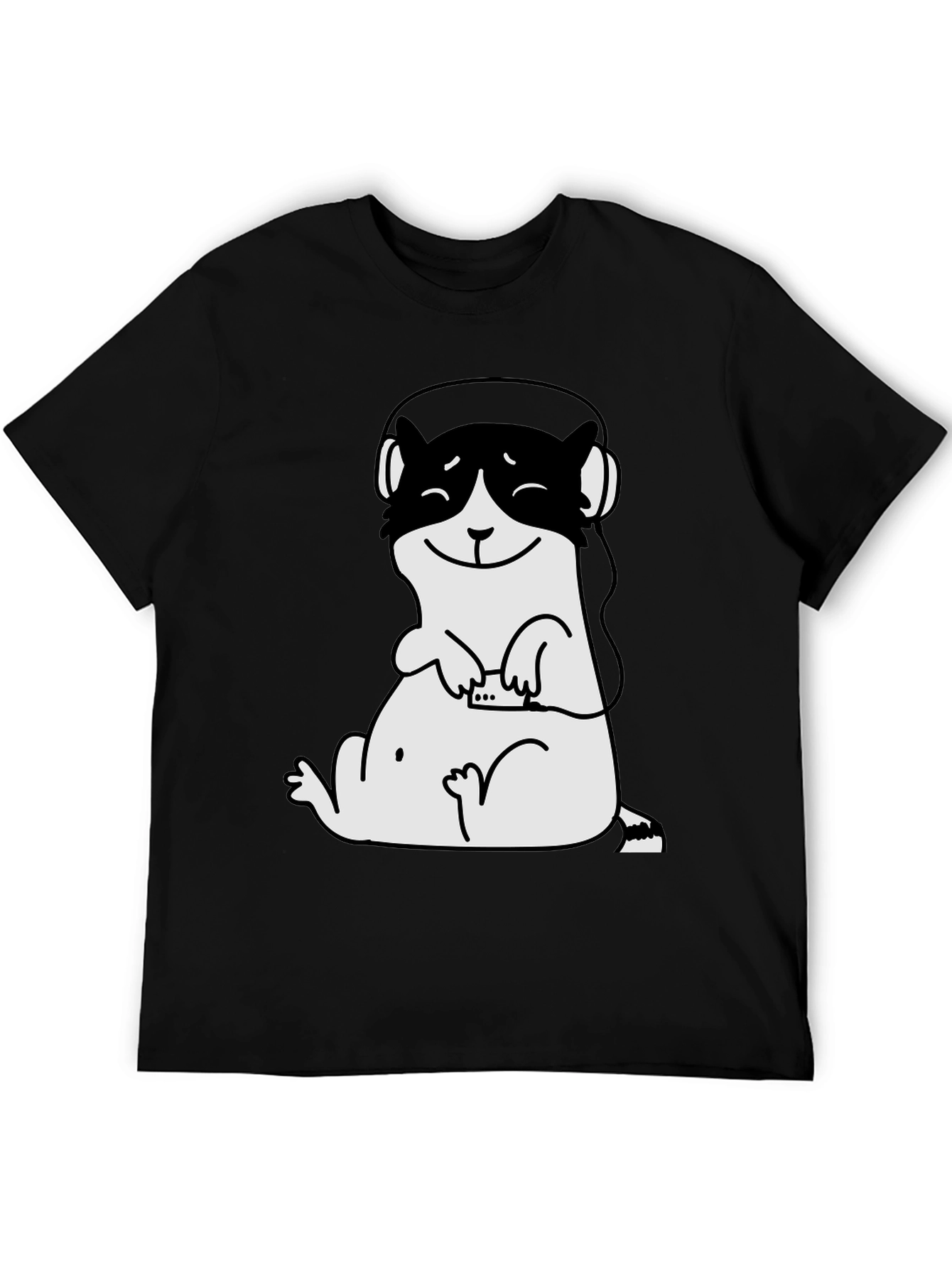 Cool Ferret Graphic Tee - Black Cotton T-Shirt