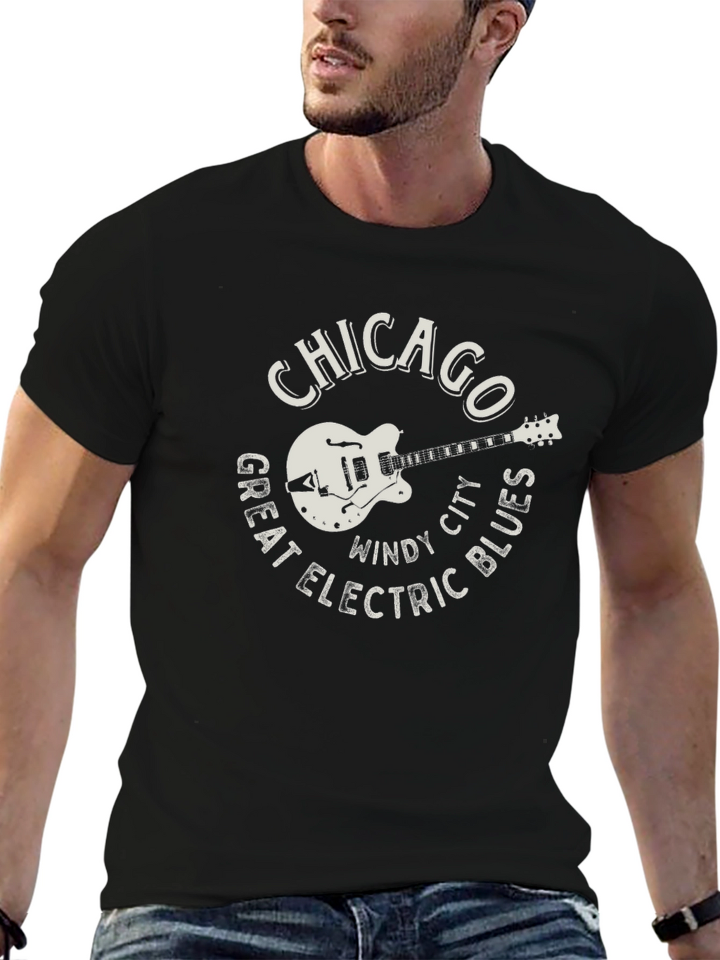 Chicago Electric Blues Guitar T-Shirt - Windy City Tee