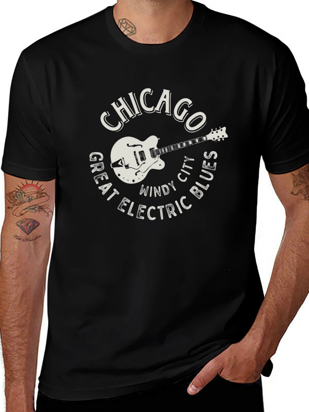 Chicago Electric Blues Guitar T-Shirt - Windy City Tee