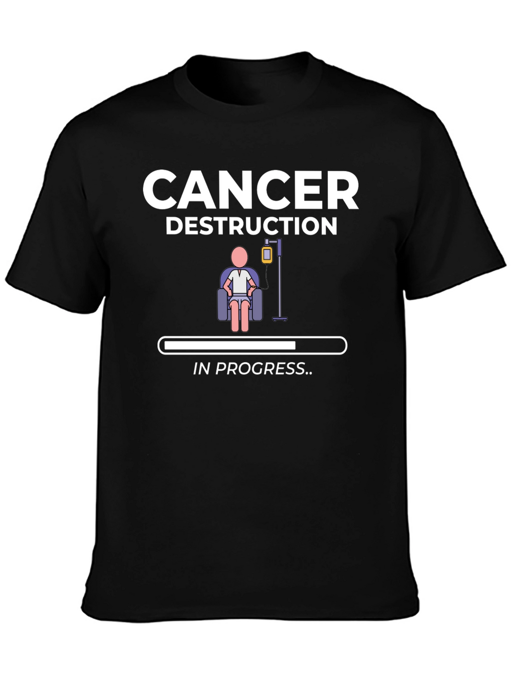 Cancer Destruction in Progress Black T-Shirt