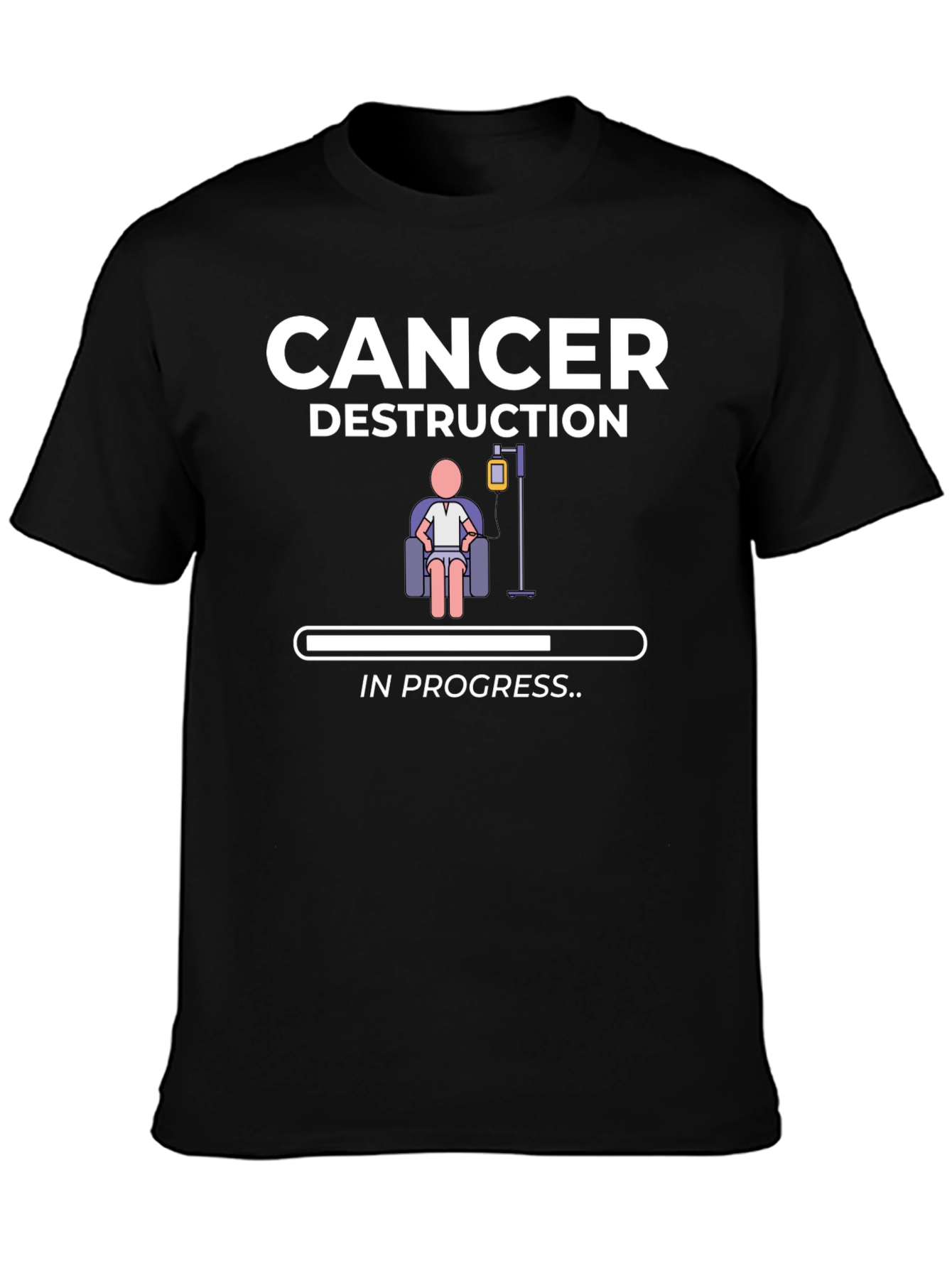 Cancer Destruction in Progress Black T-Shirt