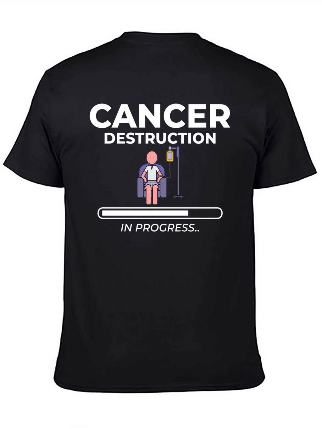 Cancer Destruction in Progress Black T-Shirt