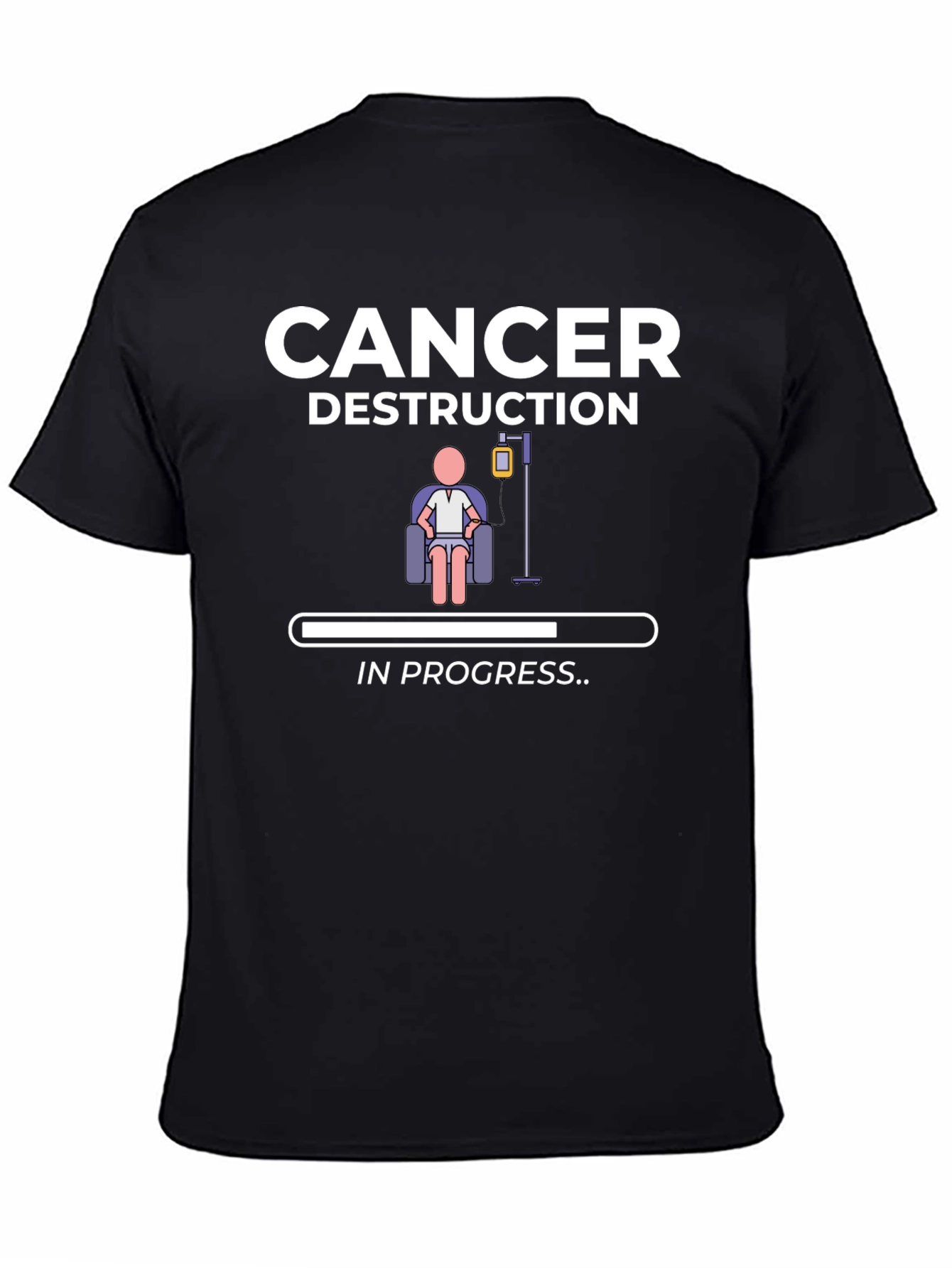 Cancer Destruction in Progress Black T-Shirt