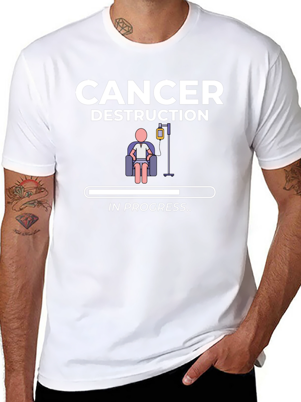 Cancer Destruction in Progress Black T-Shirt