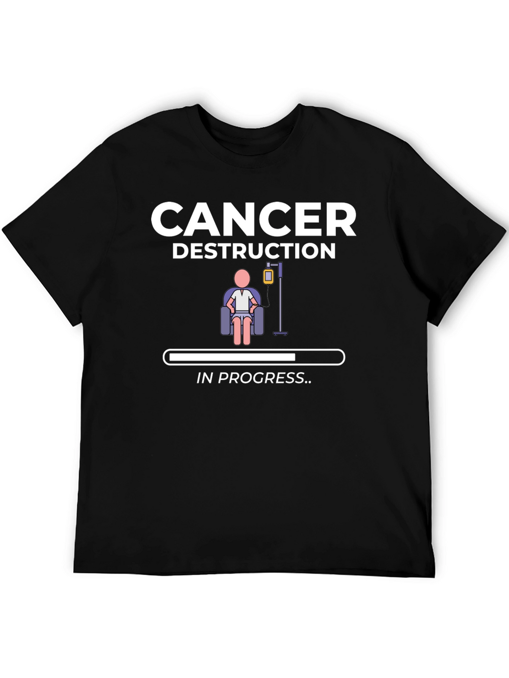Cancer Destruction in Progress Black T-Shirt