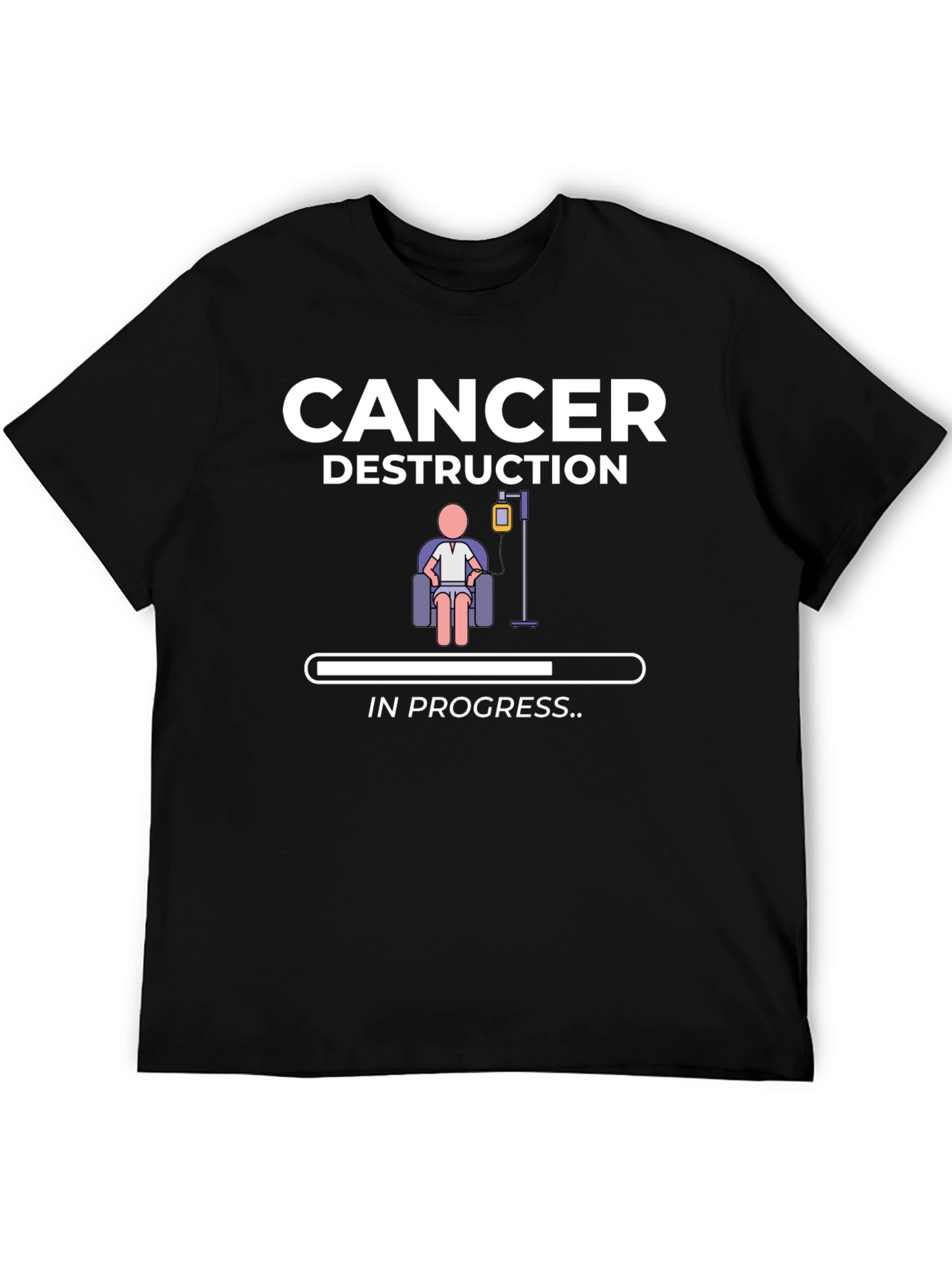 Cancer Destruction in Progress Black T-Shirt