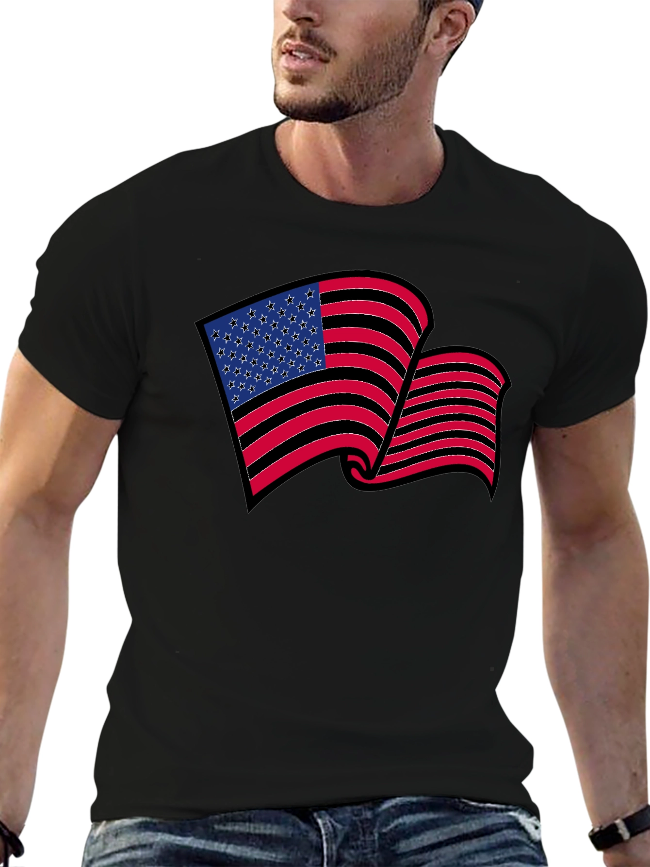 American Flag Graphic T-Shirt