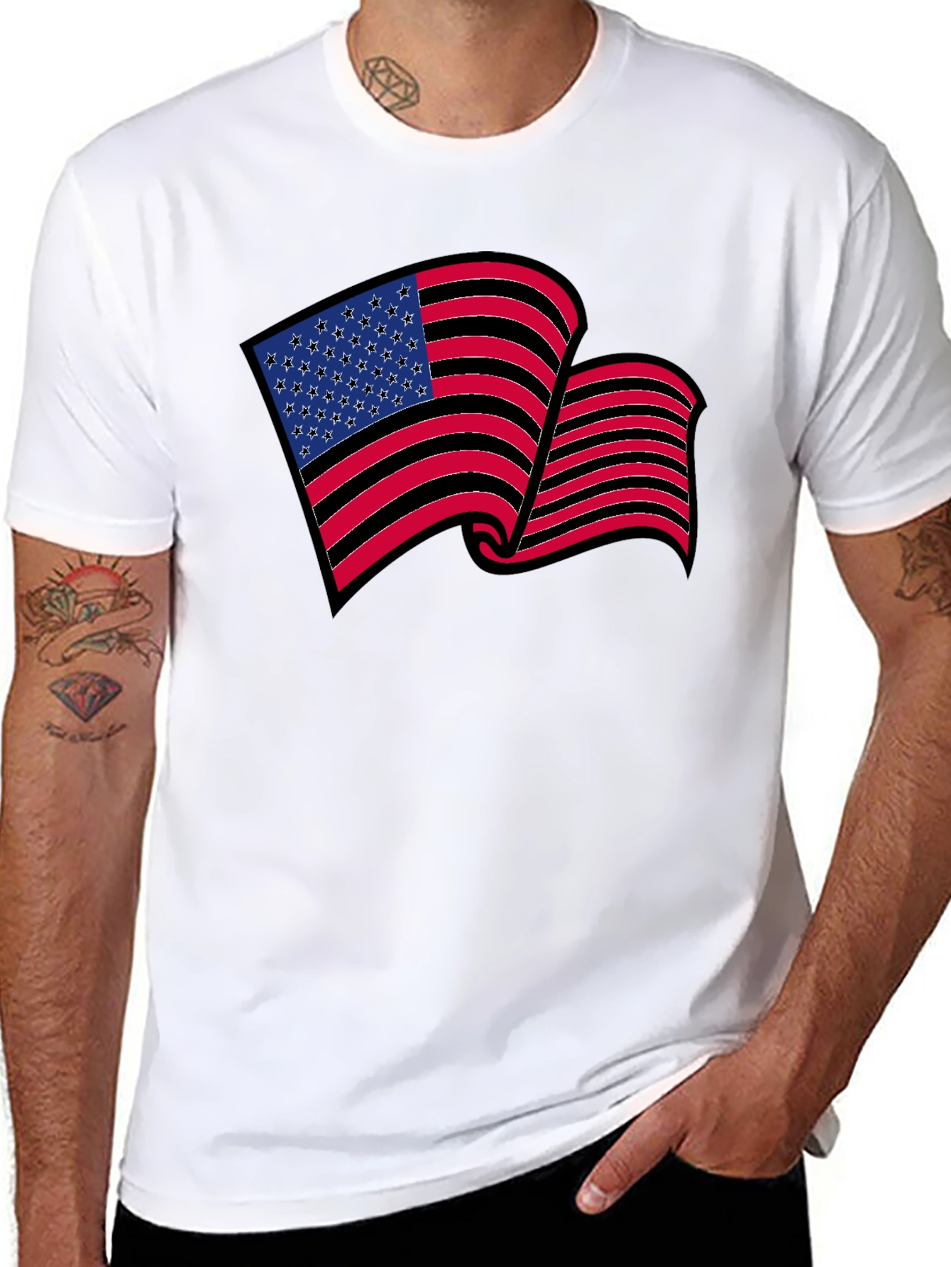 American Flag Graphic T-Shirt