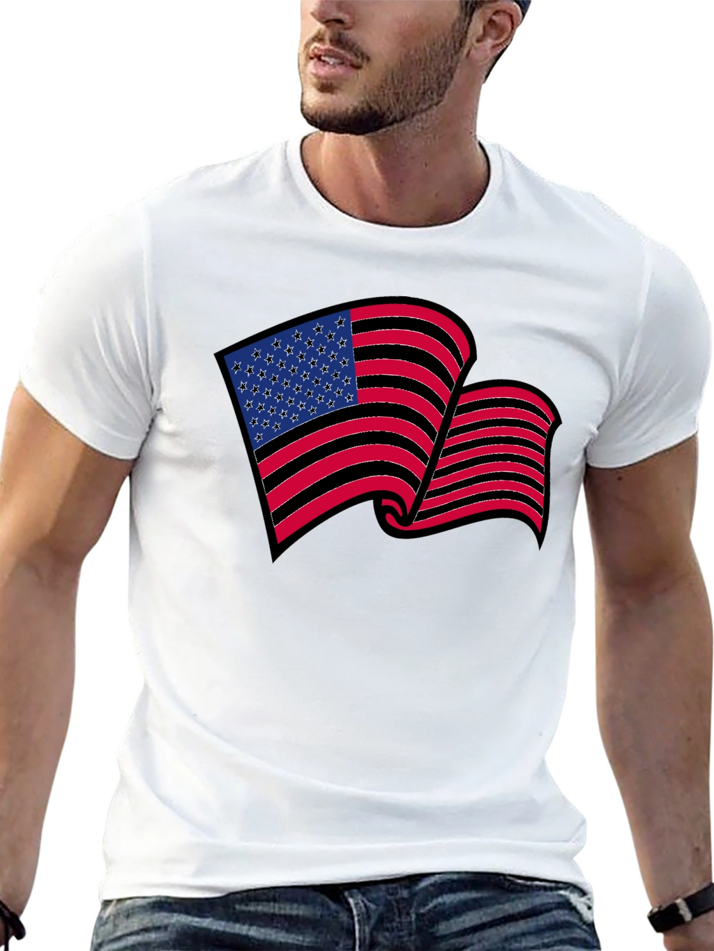 American Flag Graphic T-Shirt