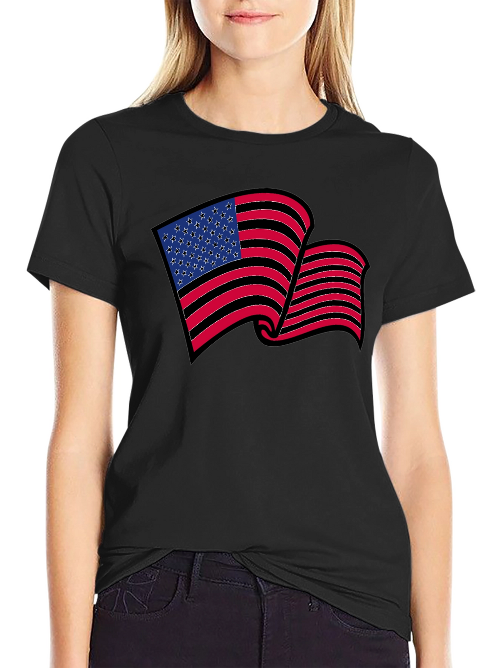 American Flag Graphic T-Shirt