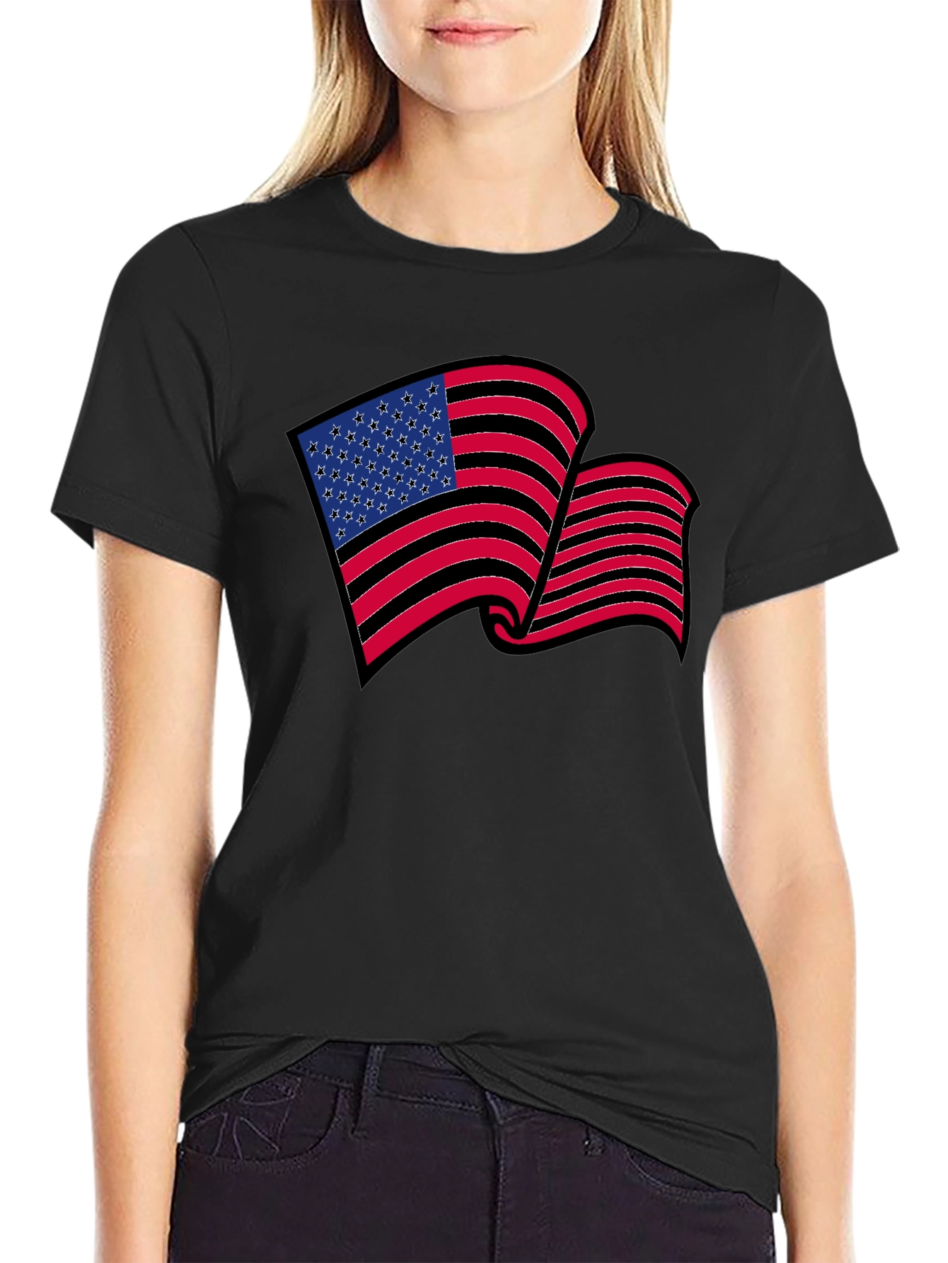American Flag Graphic T-Shirt