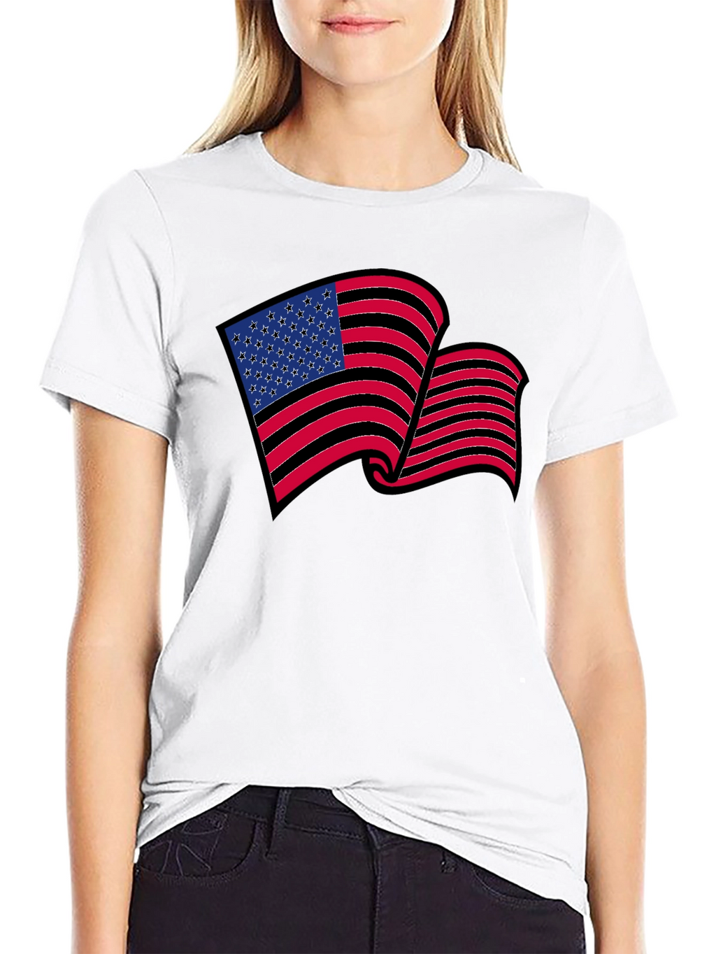 American Flag Graphic T-Shirt