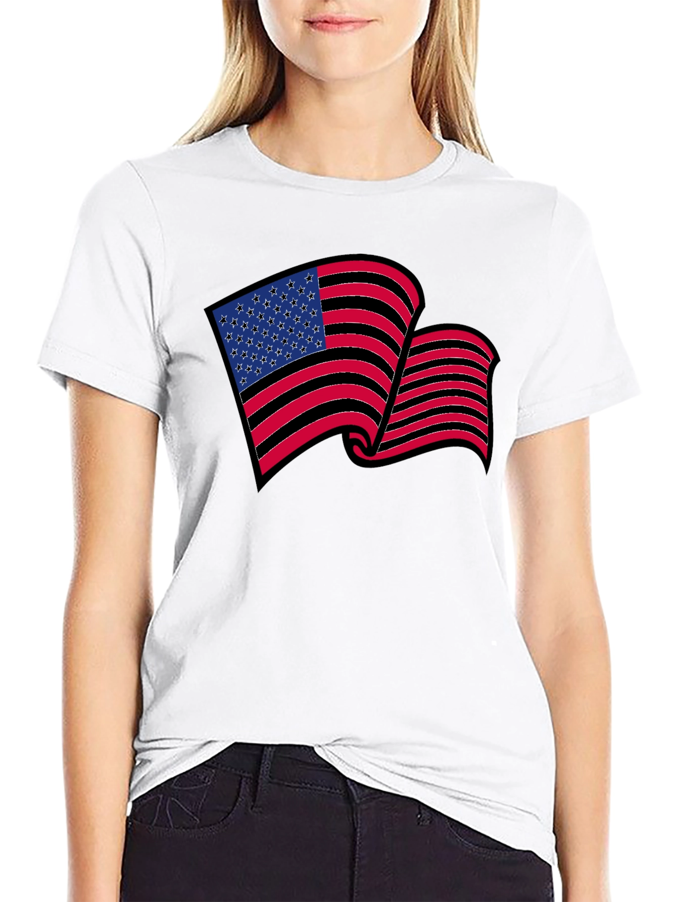 American Flag Graphic T-Shirt