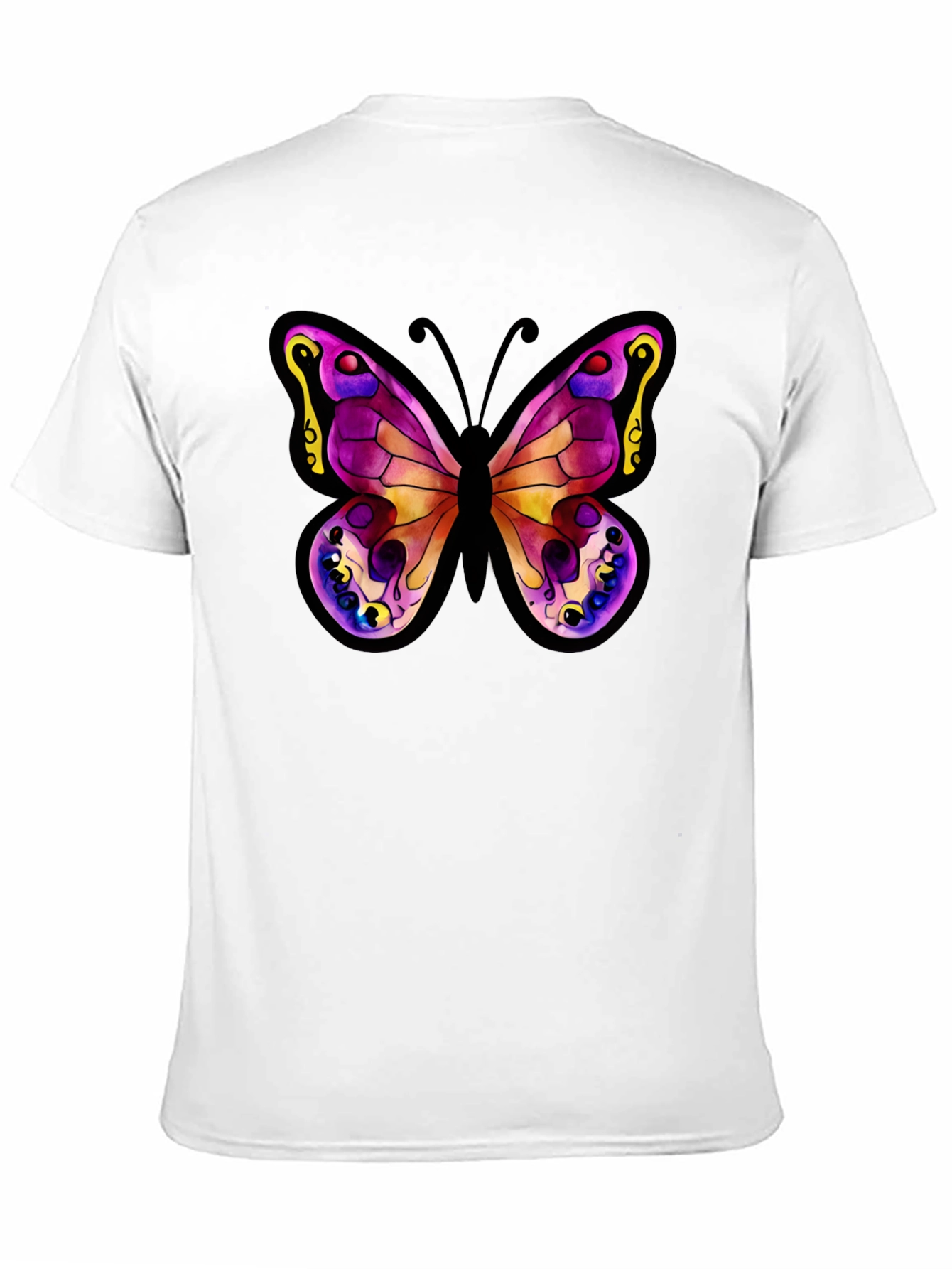 Butterfly Graphic Tee - Stylish Black Cotton Shirt