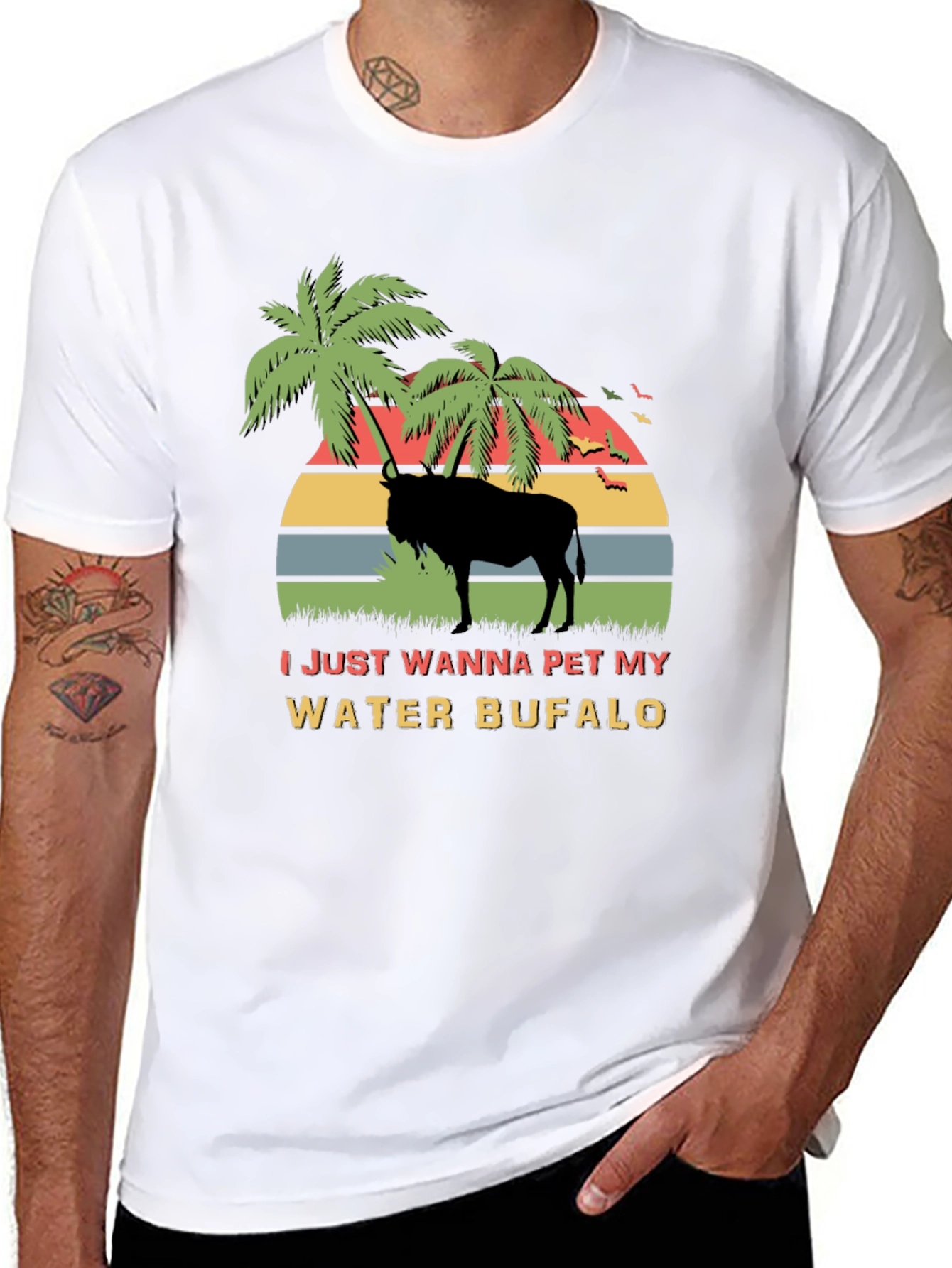 Water Buffalo Pet Graphic T-Shirt