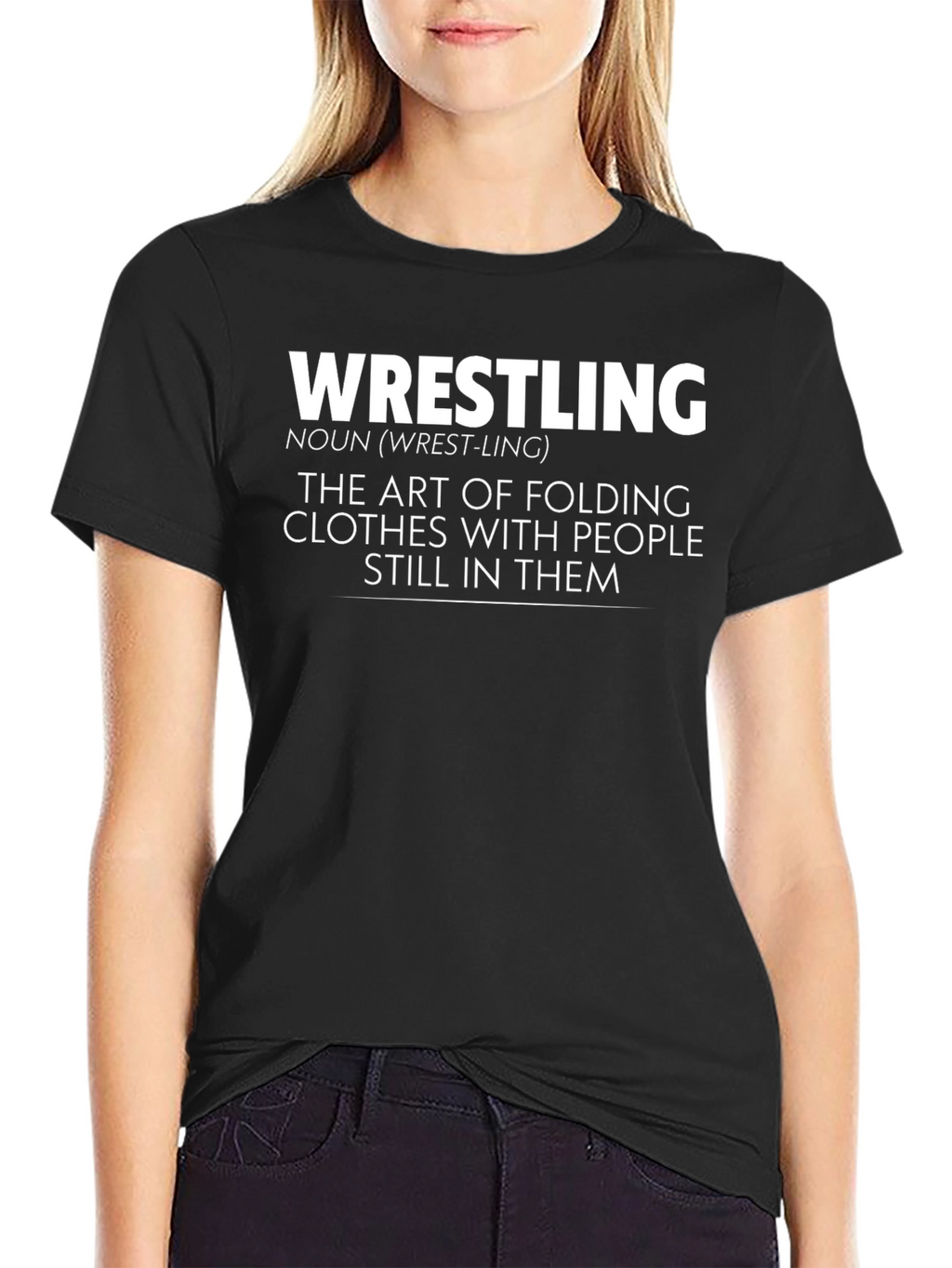 Wrestling Humor T-Shirt - Art of Folding Clothes