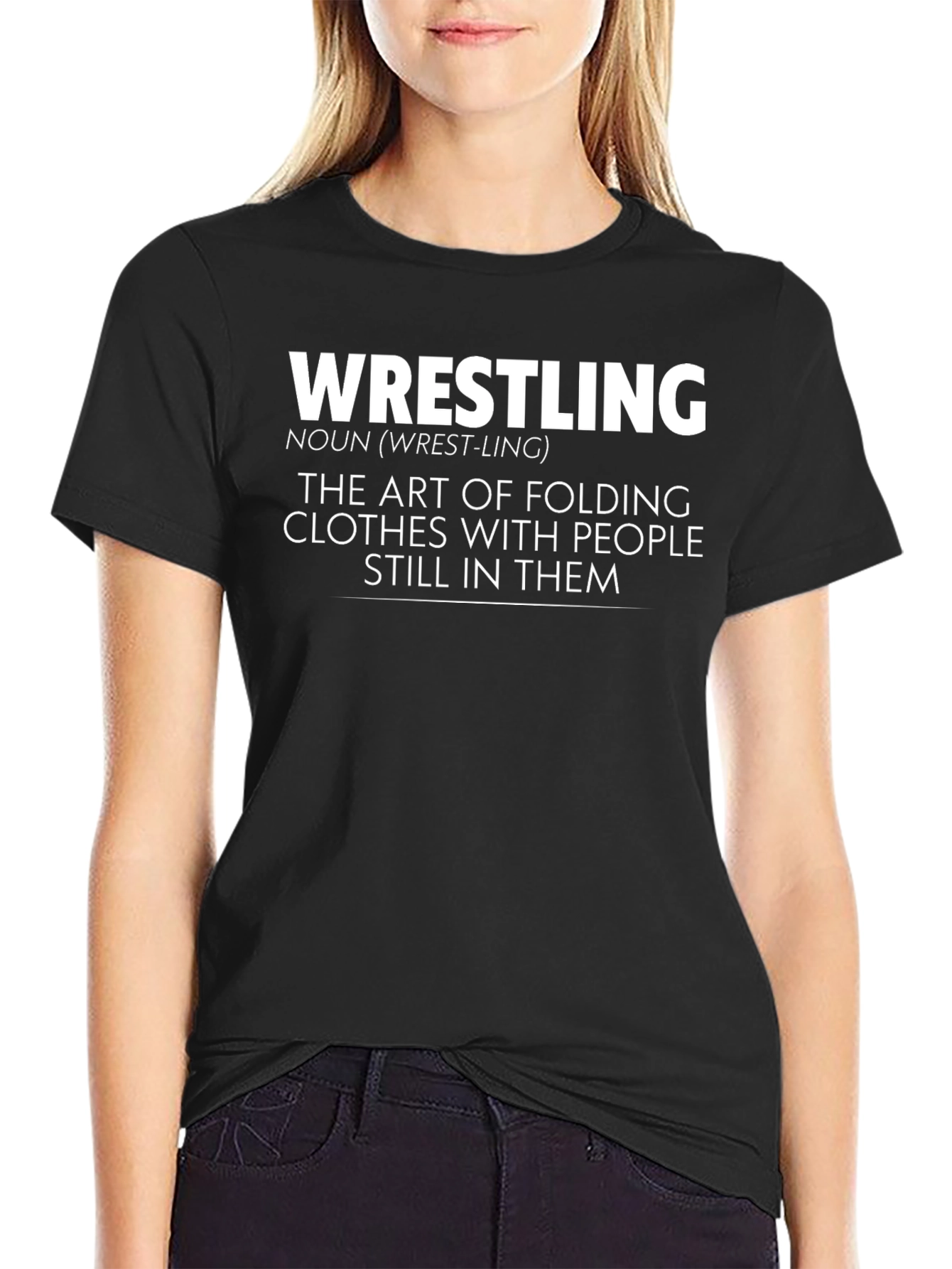 Wrestling Humor T-Shirt - Art of Folding Clothes