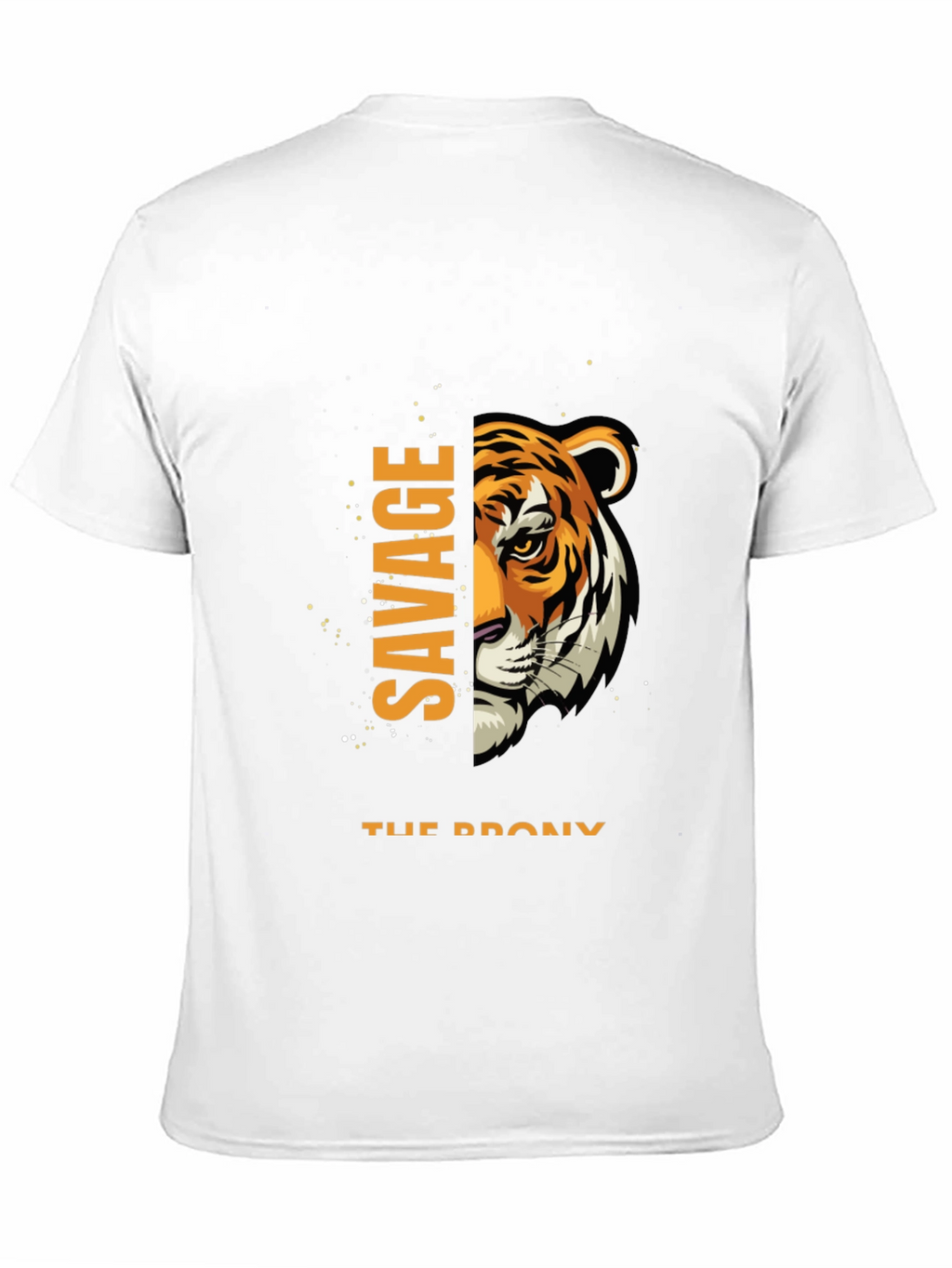 Savage Tiger Graphic Print Black T-Shirt