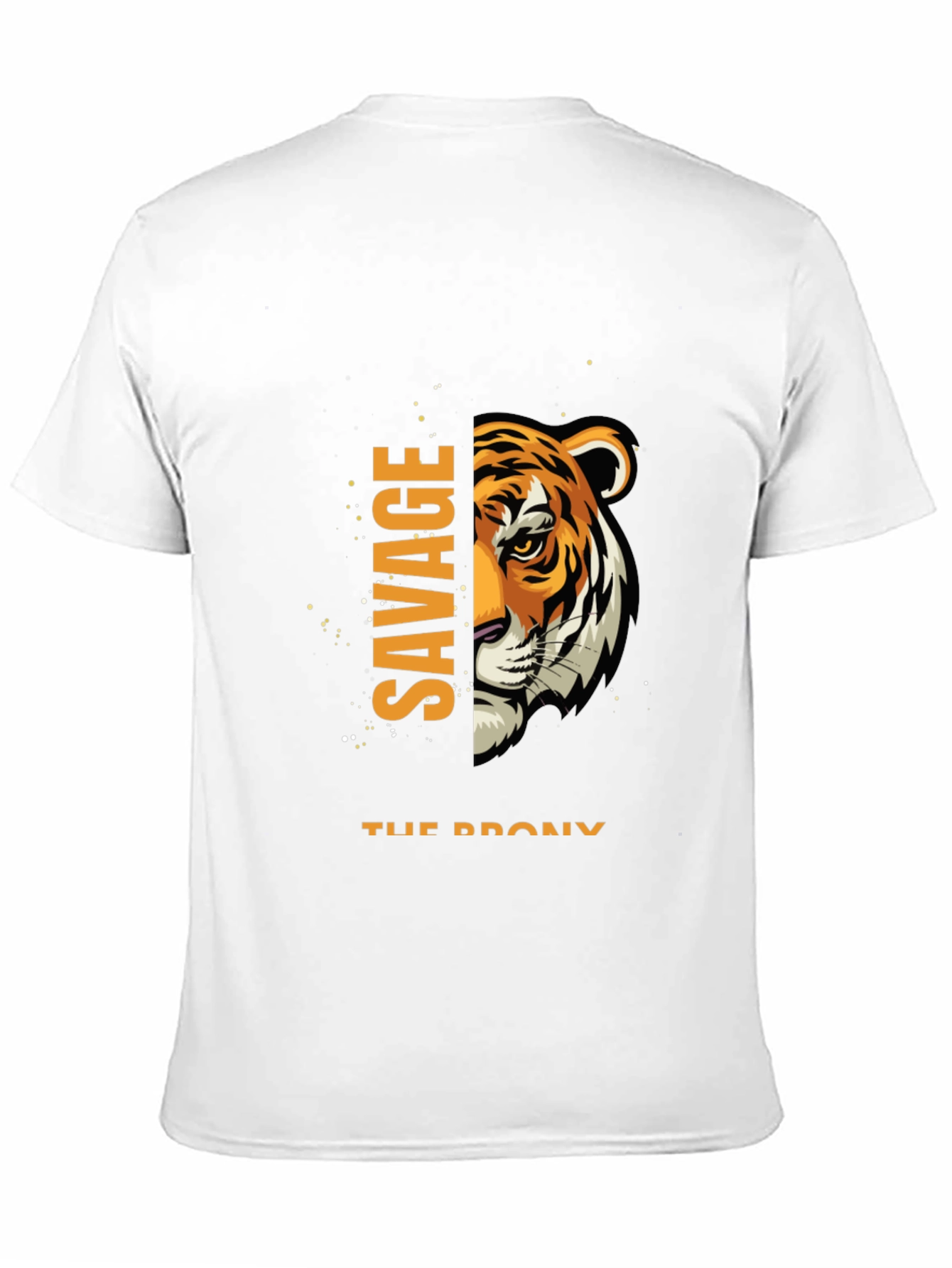 Savage Tiger Graphic Print Black T-Shirt