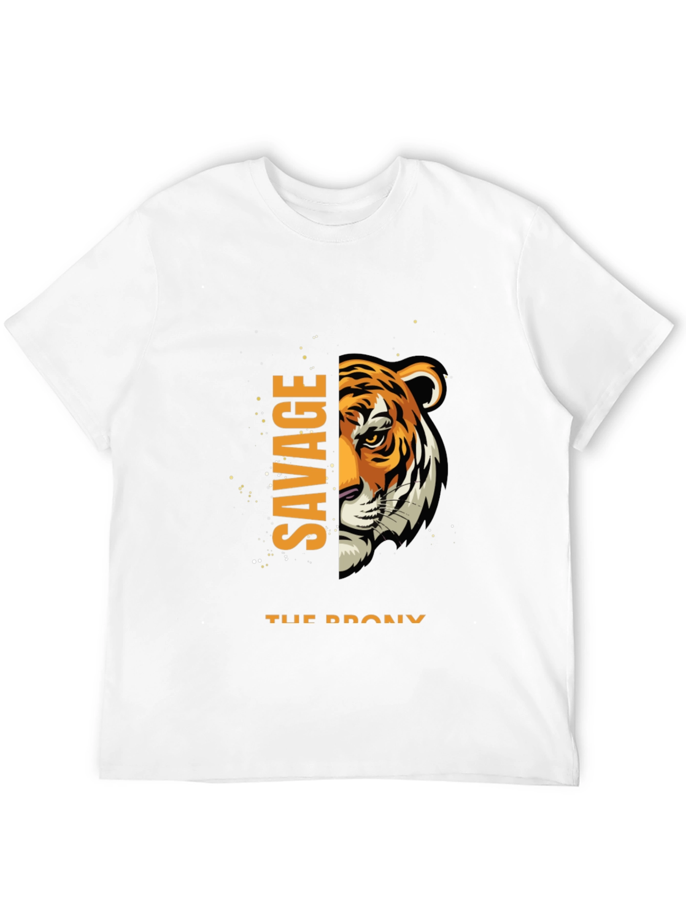 Savage Tiger Graphic Print Black T-Shirt