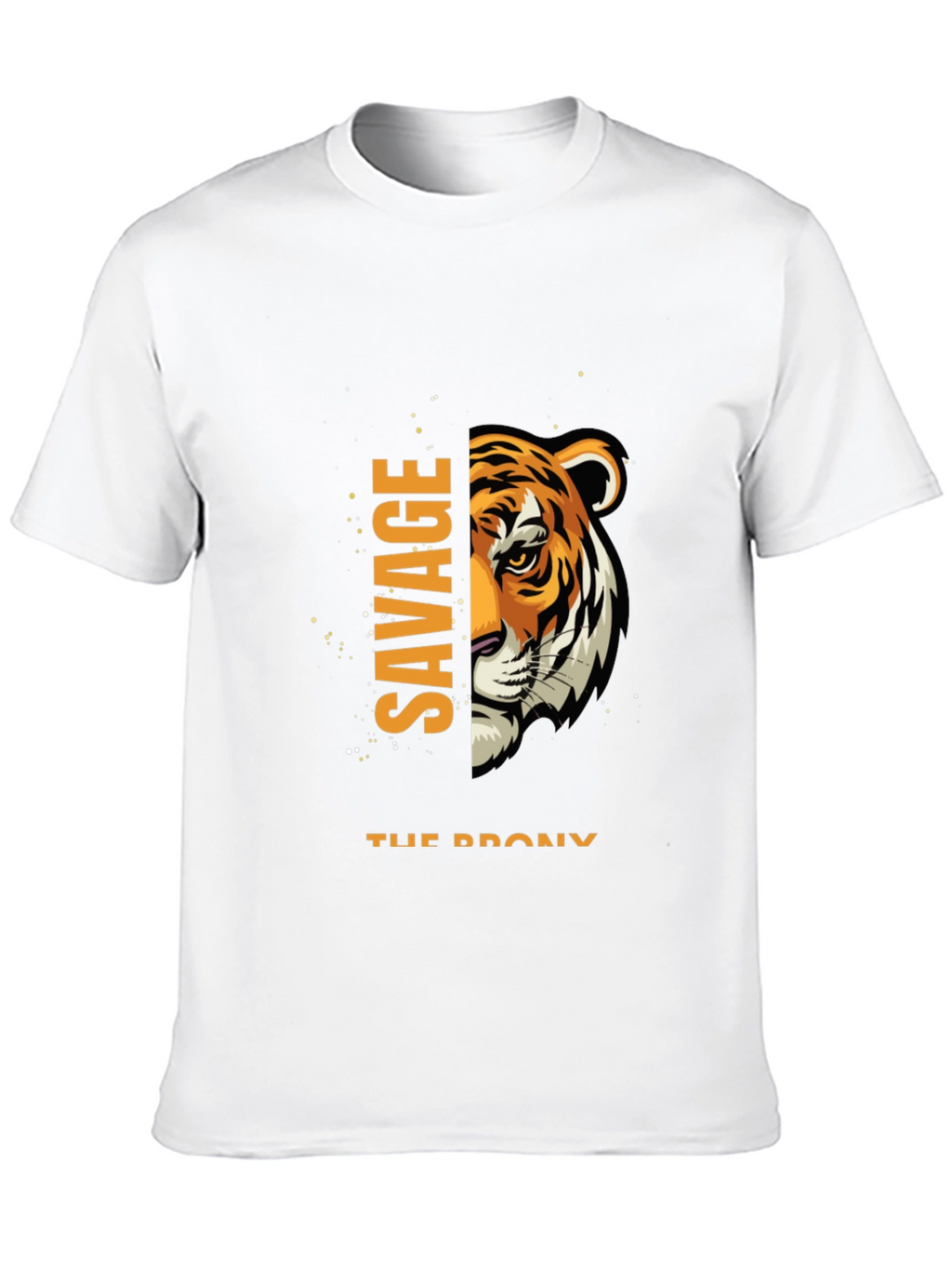 Savage Tiger Graphic Print Black T-Shirt