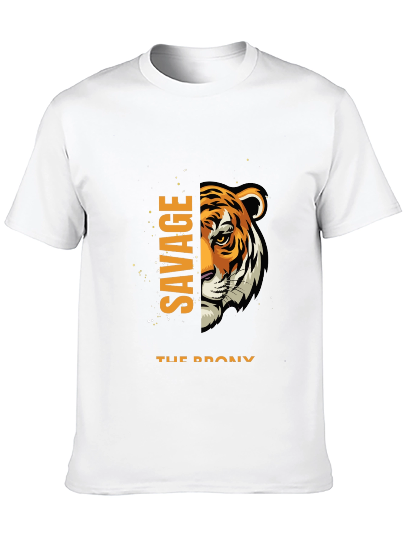 Savage Tiger Graphic Print Black T-Shirt