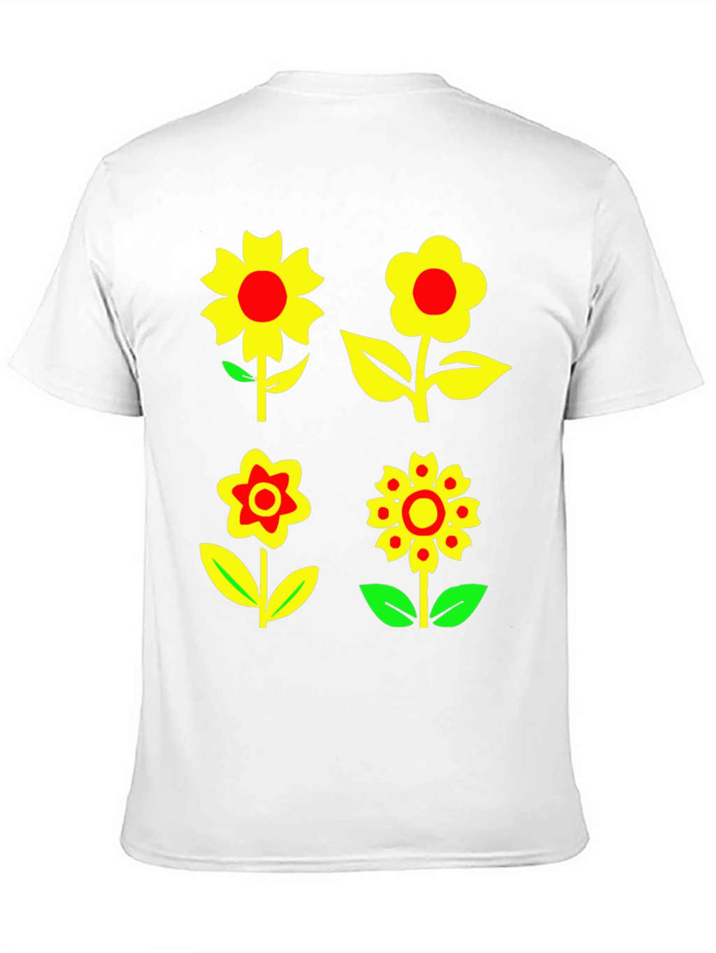 Floral Print T-Shirt - Funky Flower Power Tee