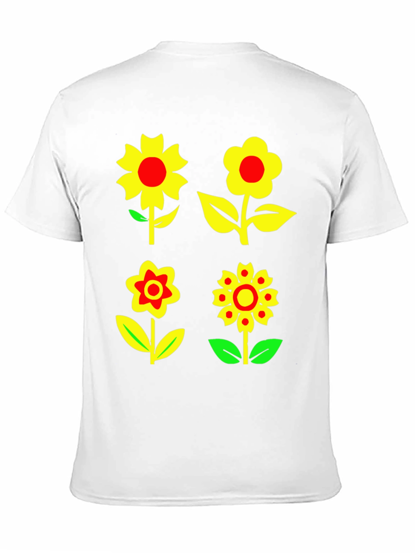 Floral Print T-Shirt - Funky Flower Power Tee