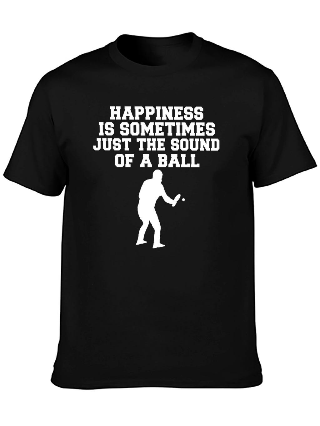 Ping Pong Happiness Graphic Tee - Black