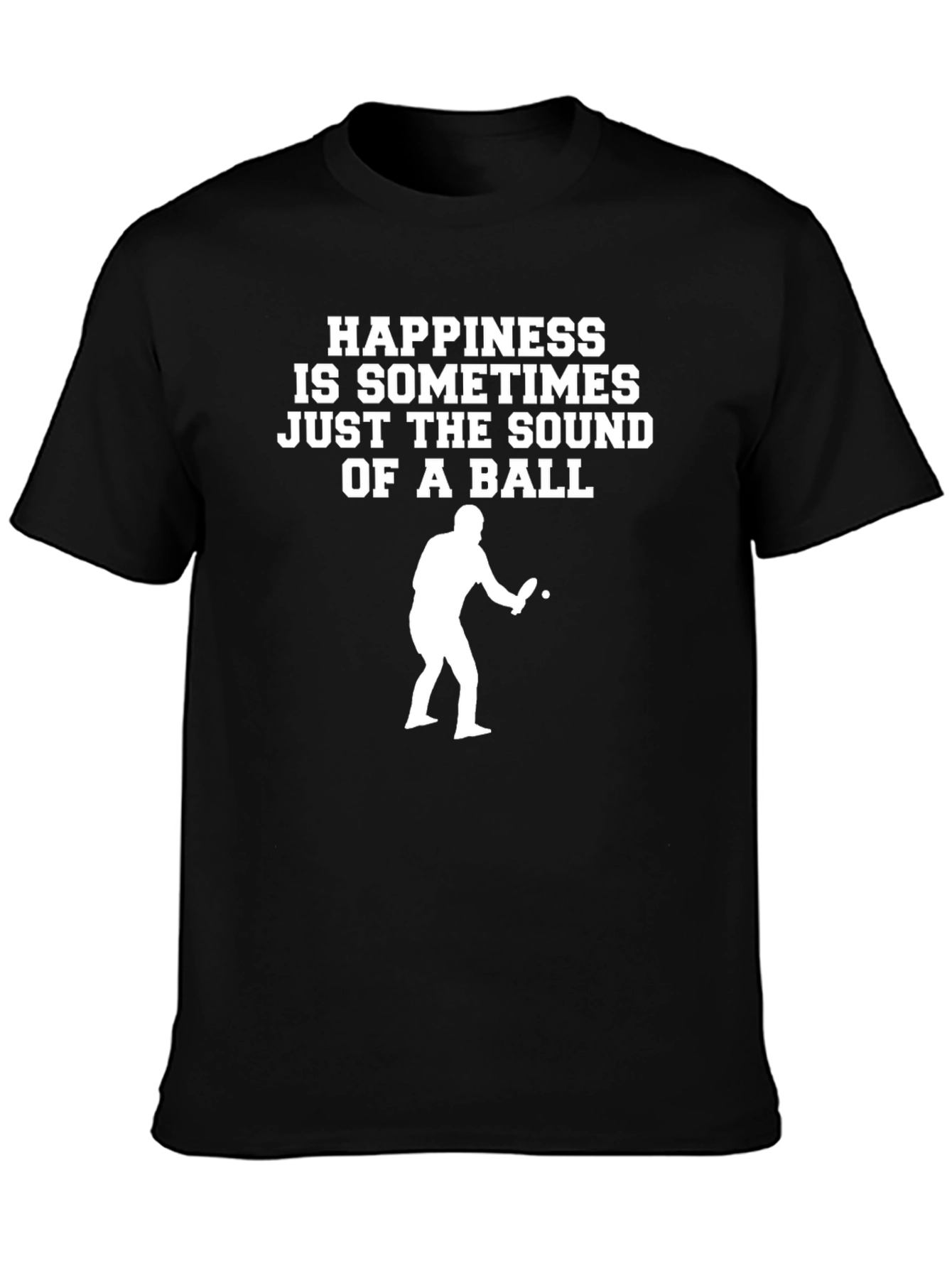 Ping Pong Happiness Graphic Tee - Black