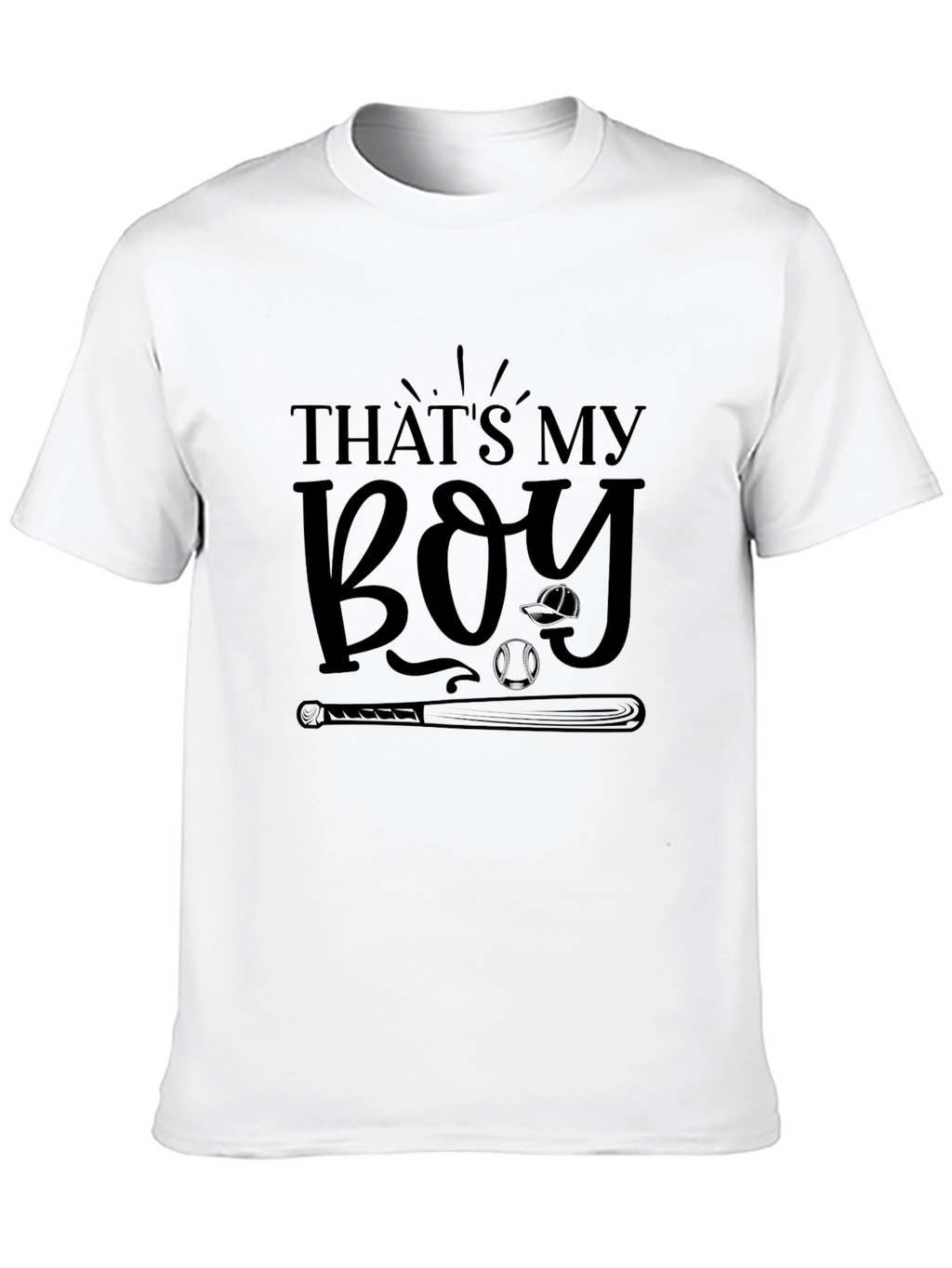 Thats My Boy Baseball Graphic Tee - Black