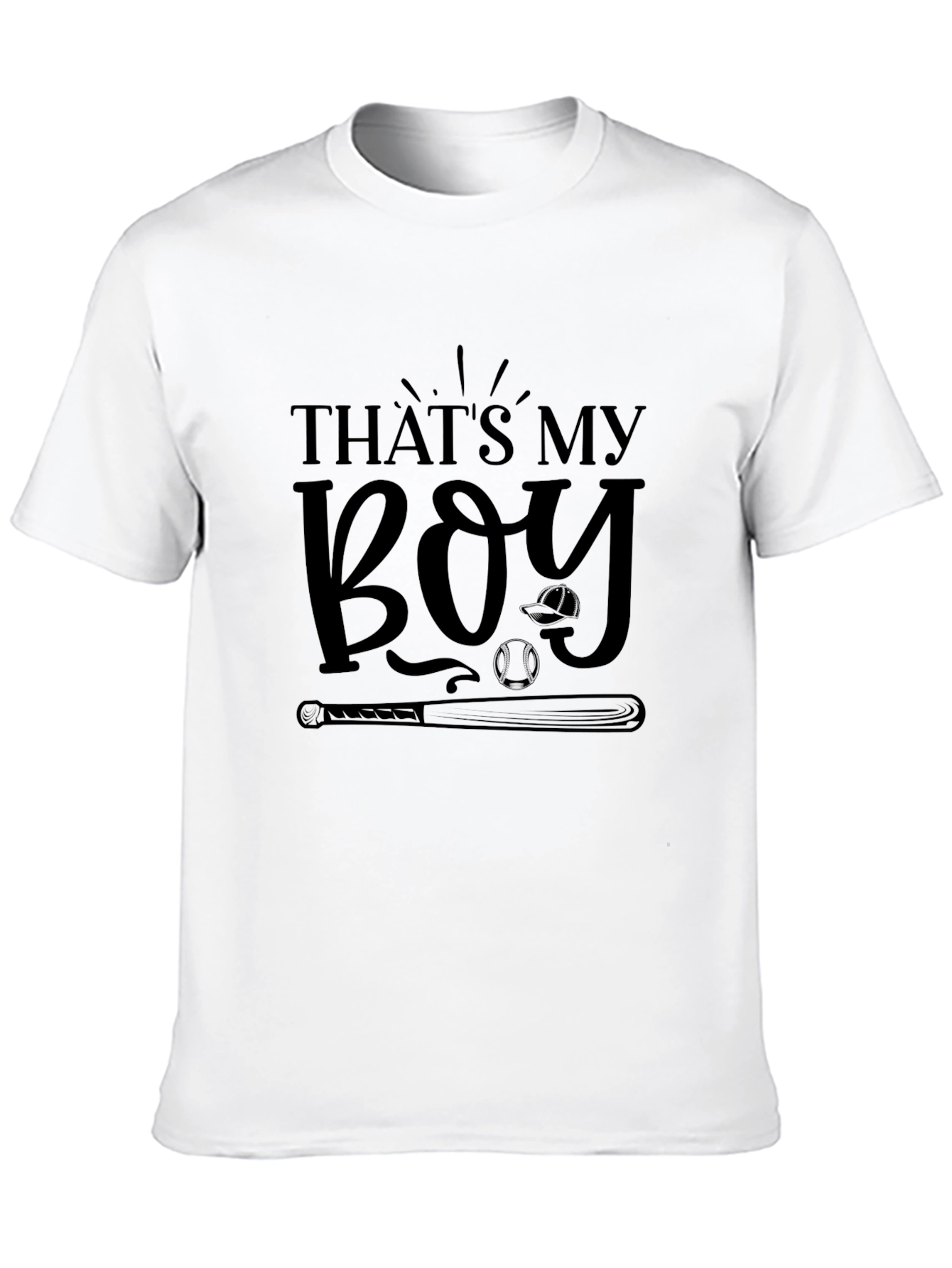 Thats My Boy Baseball Graphic Tee - Black