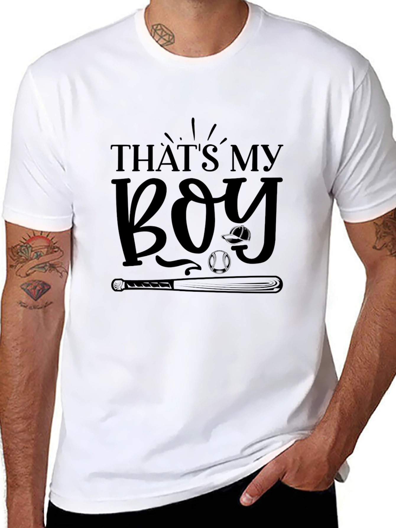 Thats My Boy Baseball Graphic Tee - Black