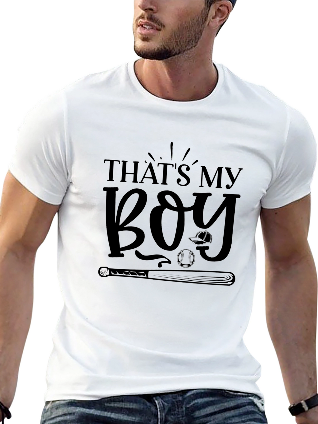 Thats My Boy Baseball Graphic Tee - Black