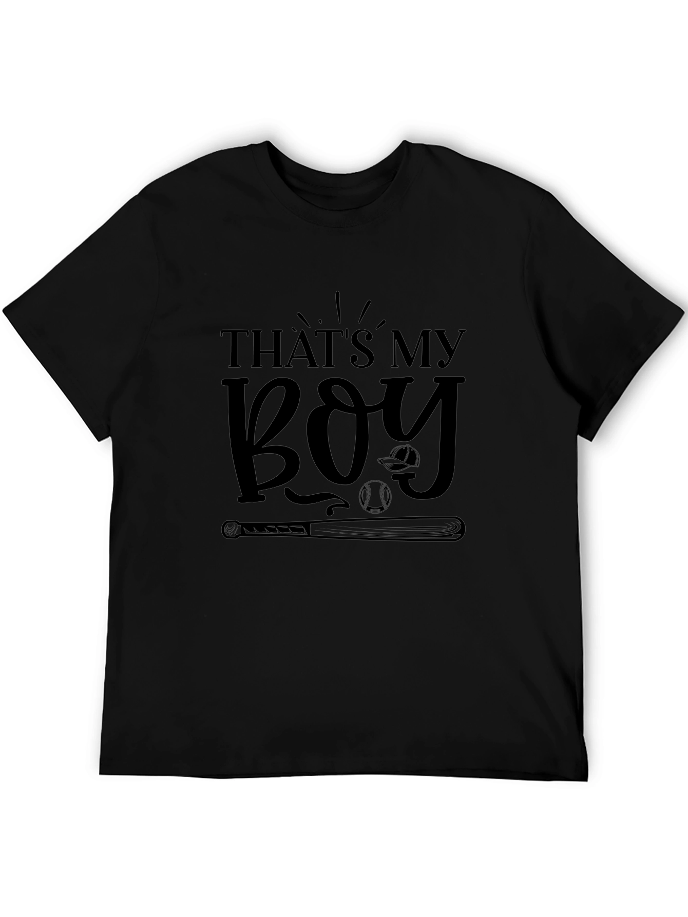 Thats My Boy Baseball Graphic Tee - Black